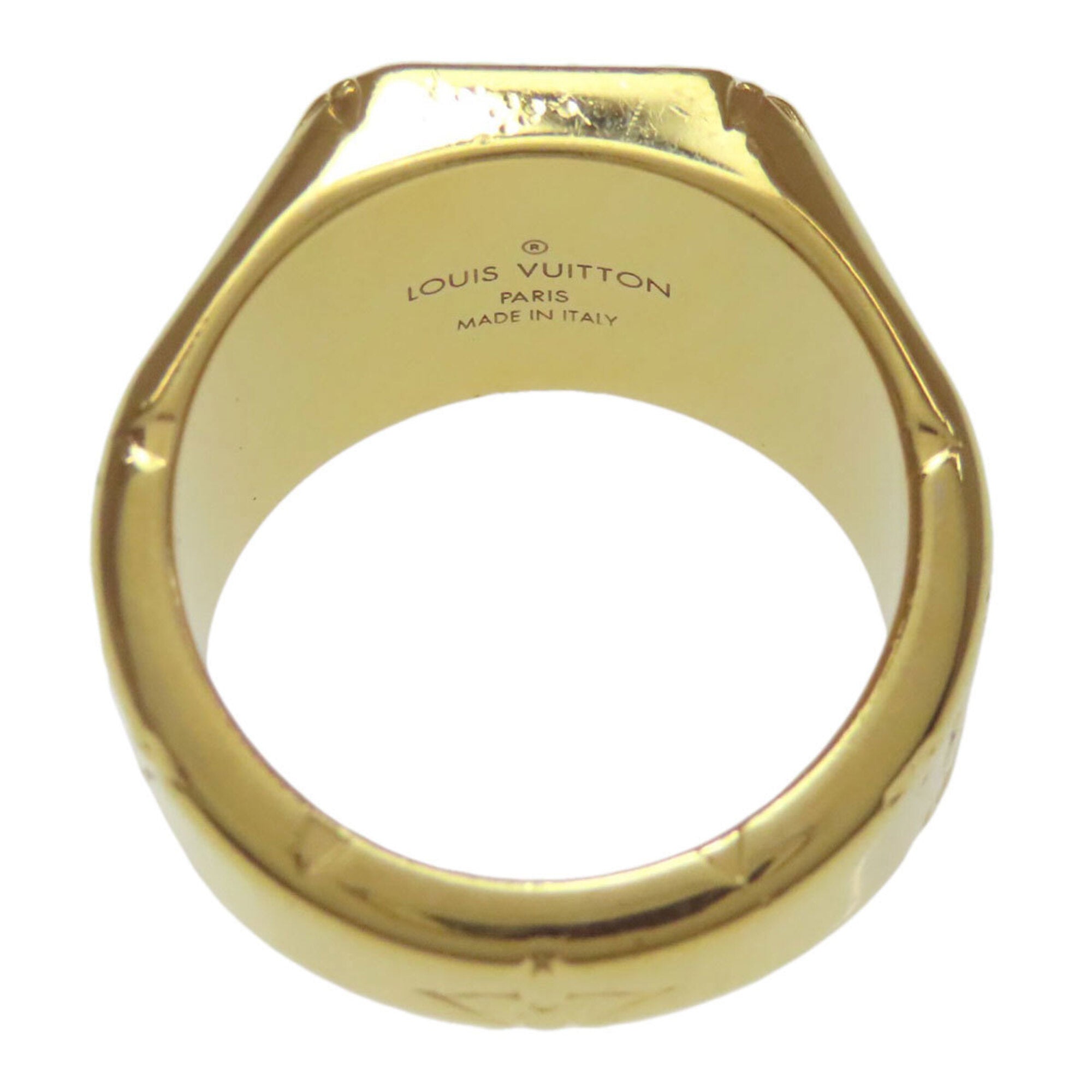 Louis Vuitton Gold Metal Band Ring (Pre-Owned)