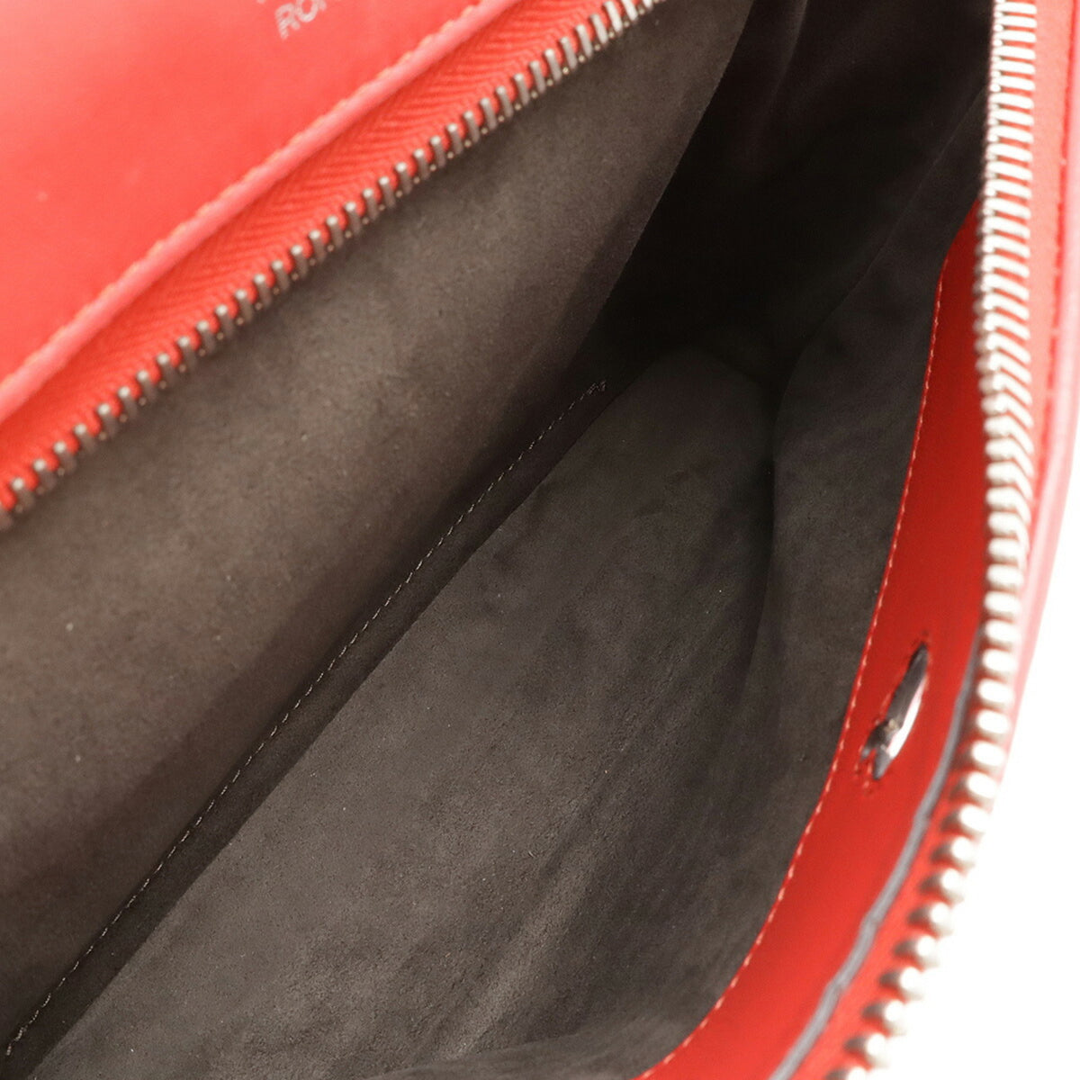 Fendi Dotcom Red Color Leather Pouch Shoulder Bag (Pre-Owned)