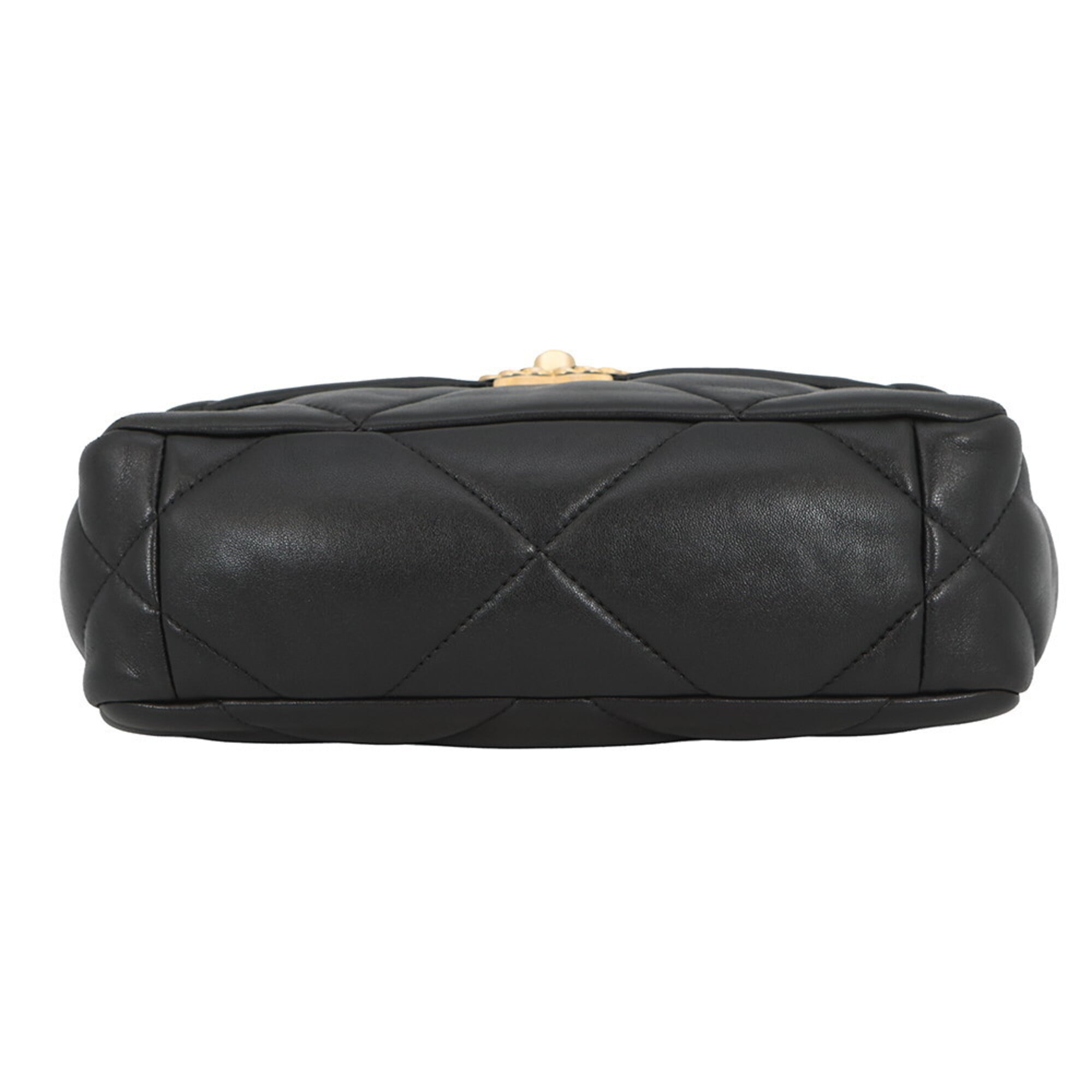 Chanel Black Leather Handbag Shoulder Bag (Pre-Owned)
