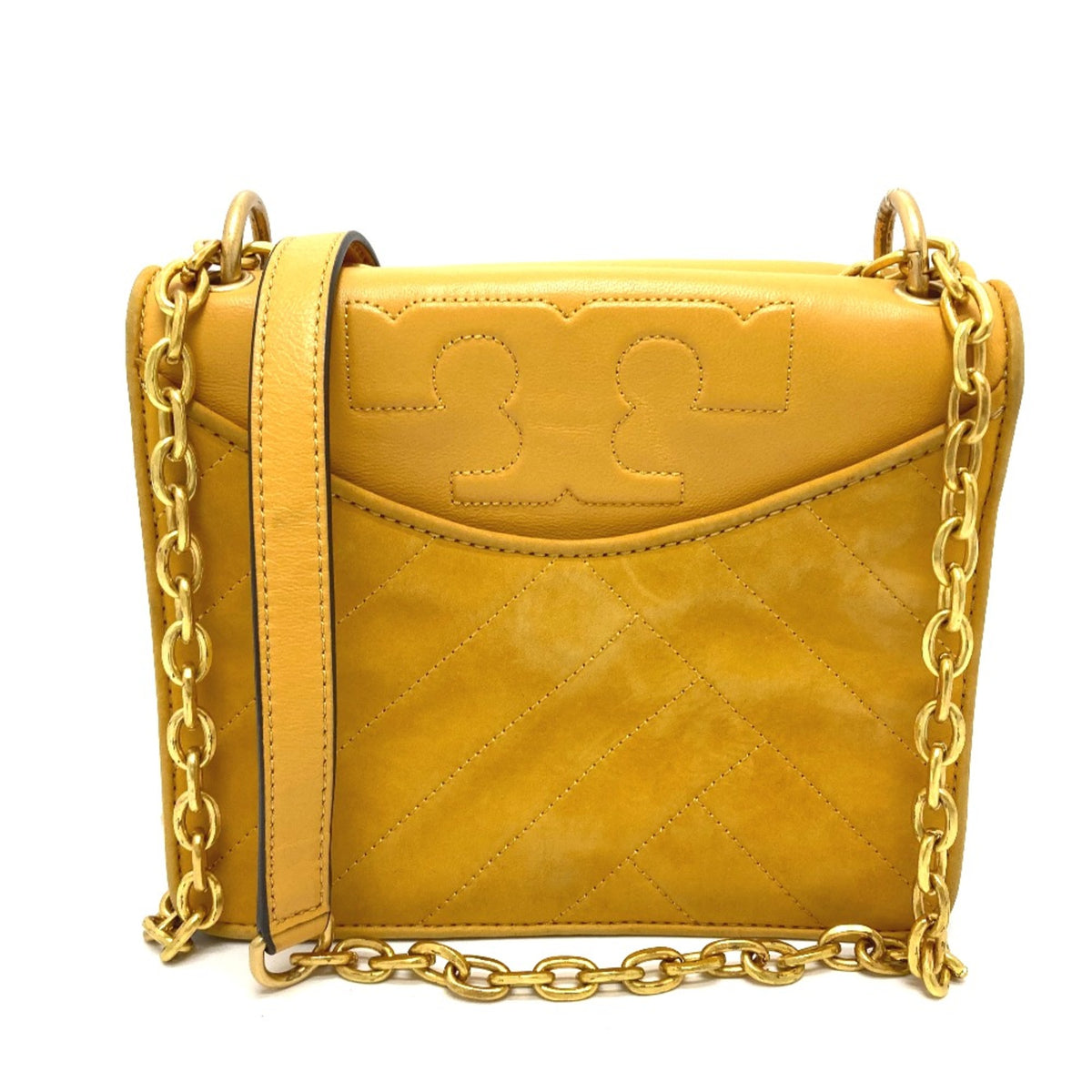 Tory Burch Yellow Leather Shoulder Bag (Pre-Owned)