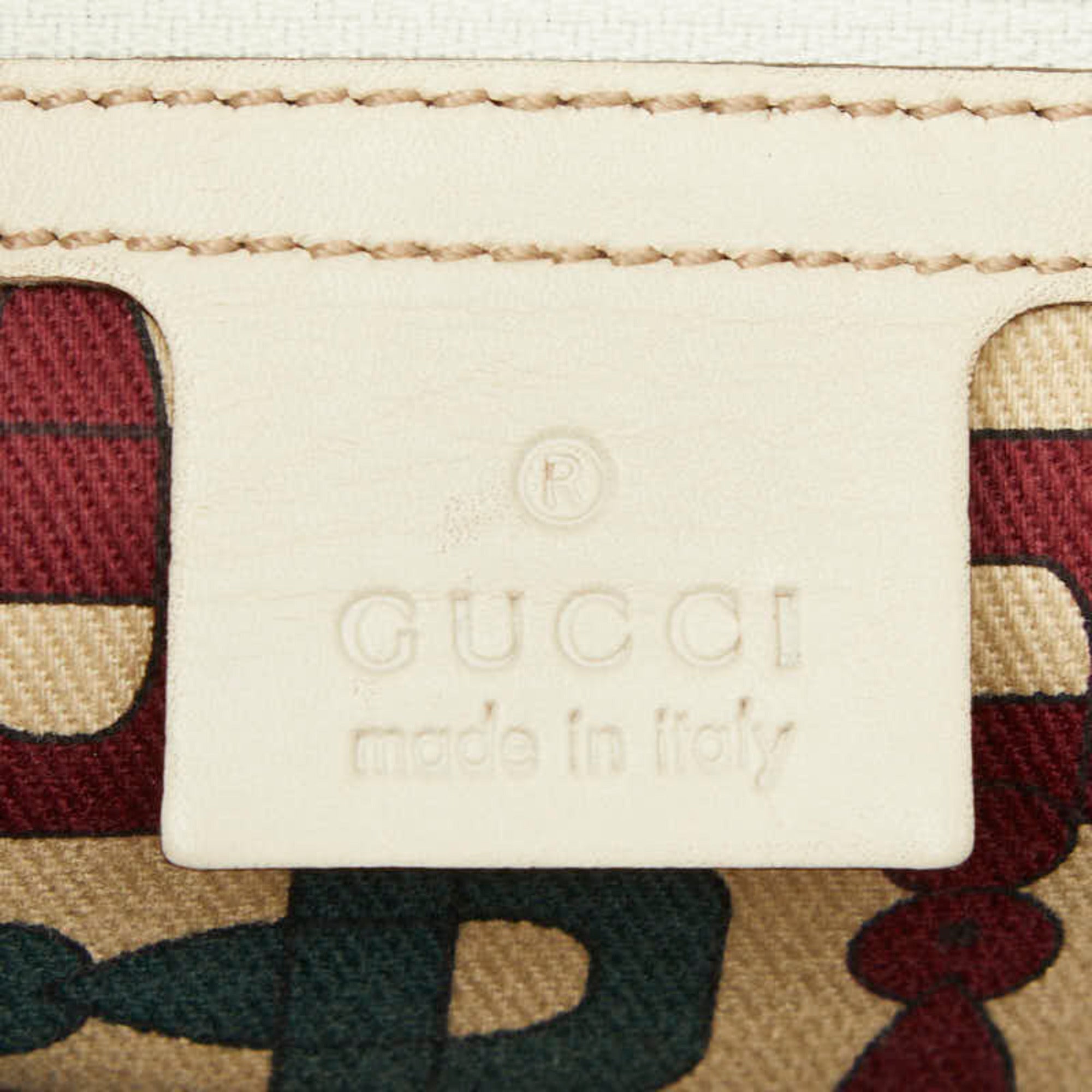 Gucci Ivory Leather Shoulder Bag Tote Bag (Pre-Owned)