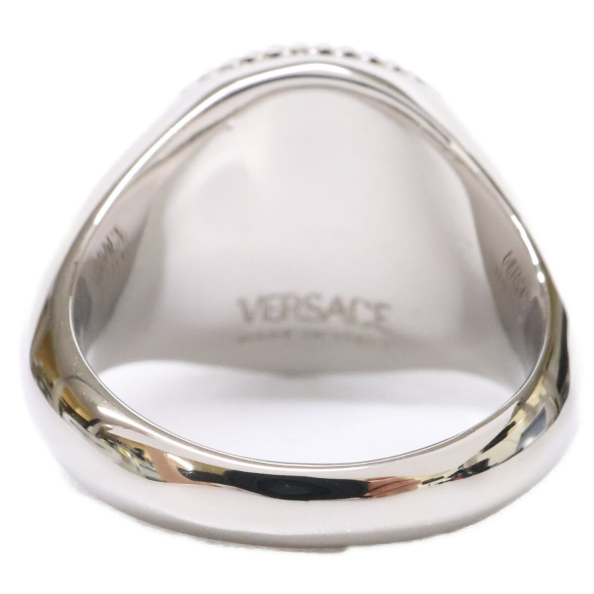 Versace Silver Metal Band Ring (Pre-Owned)