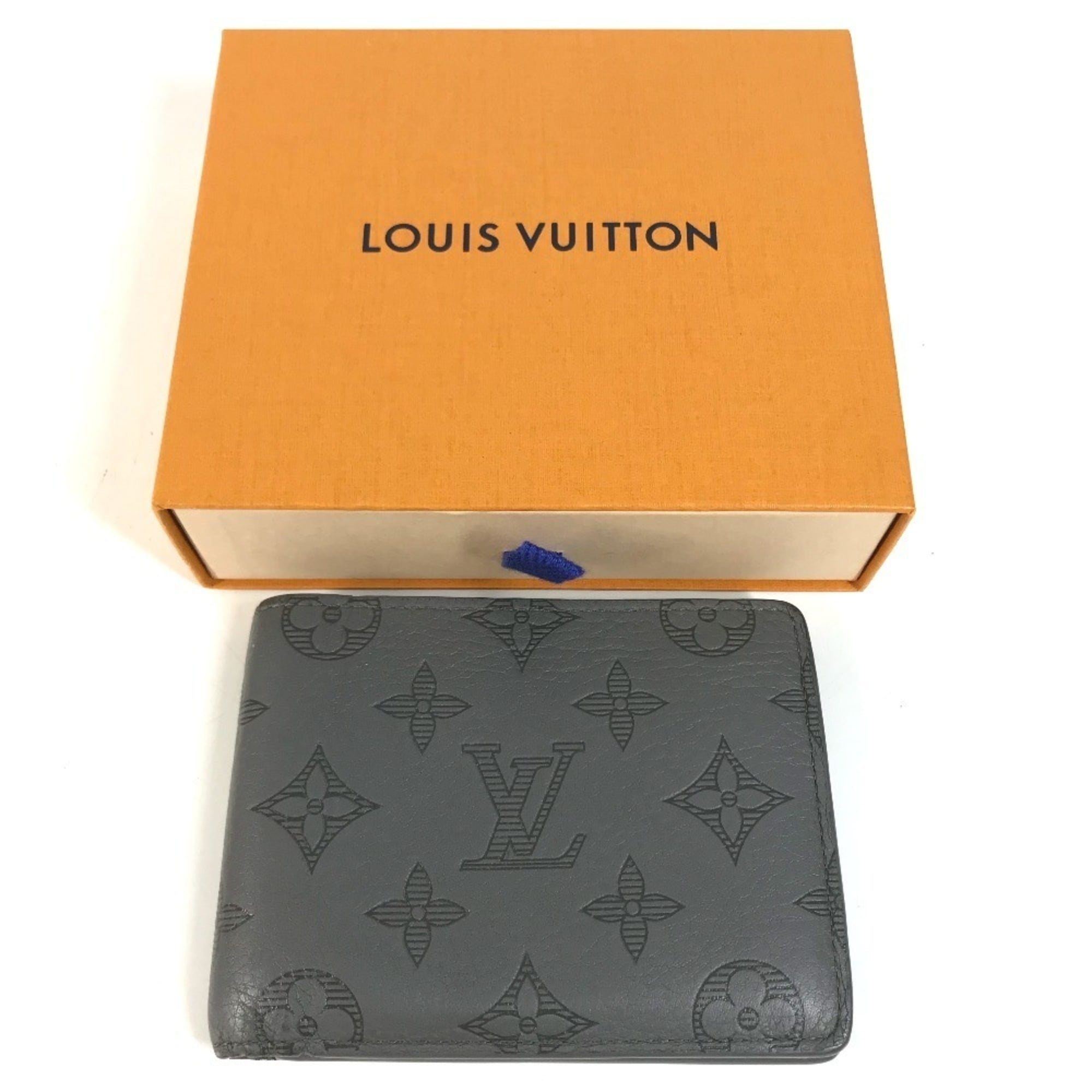 Louis Vuitton Monogram Shadow Gray Monogram Shadow Wallet (Bi-Fold) (Pre-Owned)