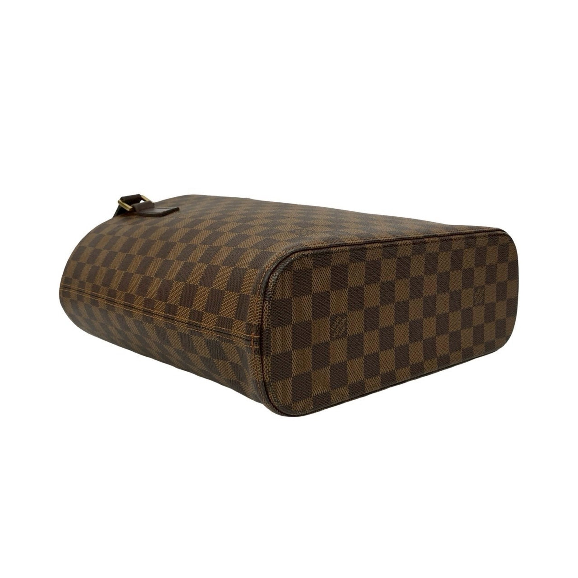 Louis Vuitton Brown Leather Pvc Handbag Tote Bag (Pre-Owned)
