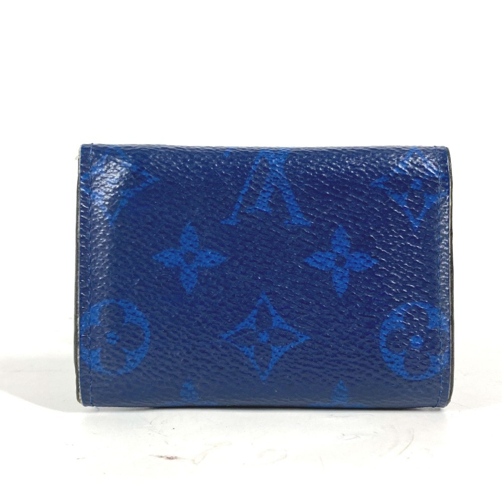 Louis Vuitton Blue Taigarama Monogram Wallet (Tri-Fold) (Pre-Owned)