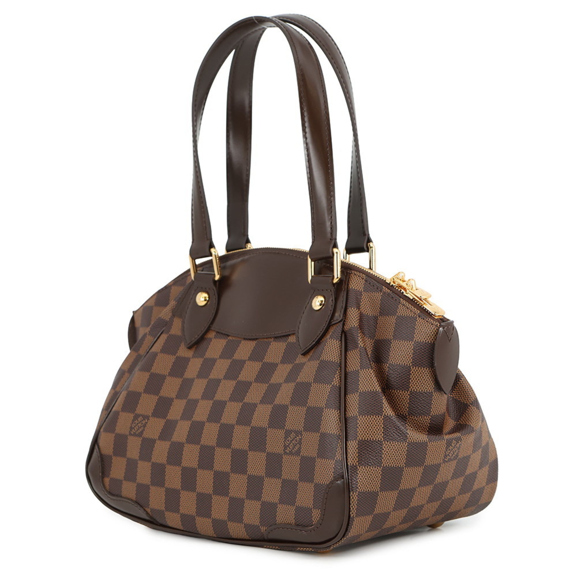 Louis Vuitton Damier Canvas Ebene Monogram Red Color Monogram Handbag (Pre-Owned)