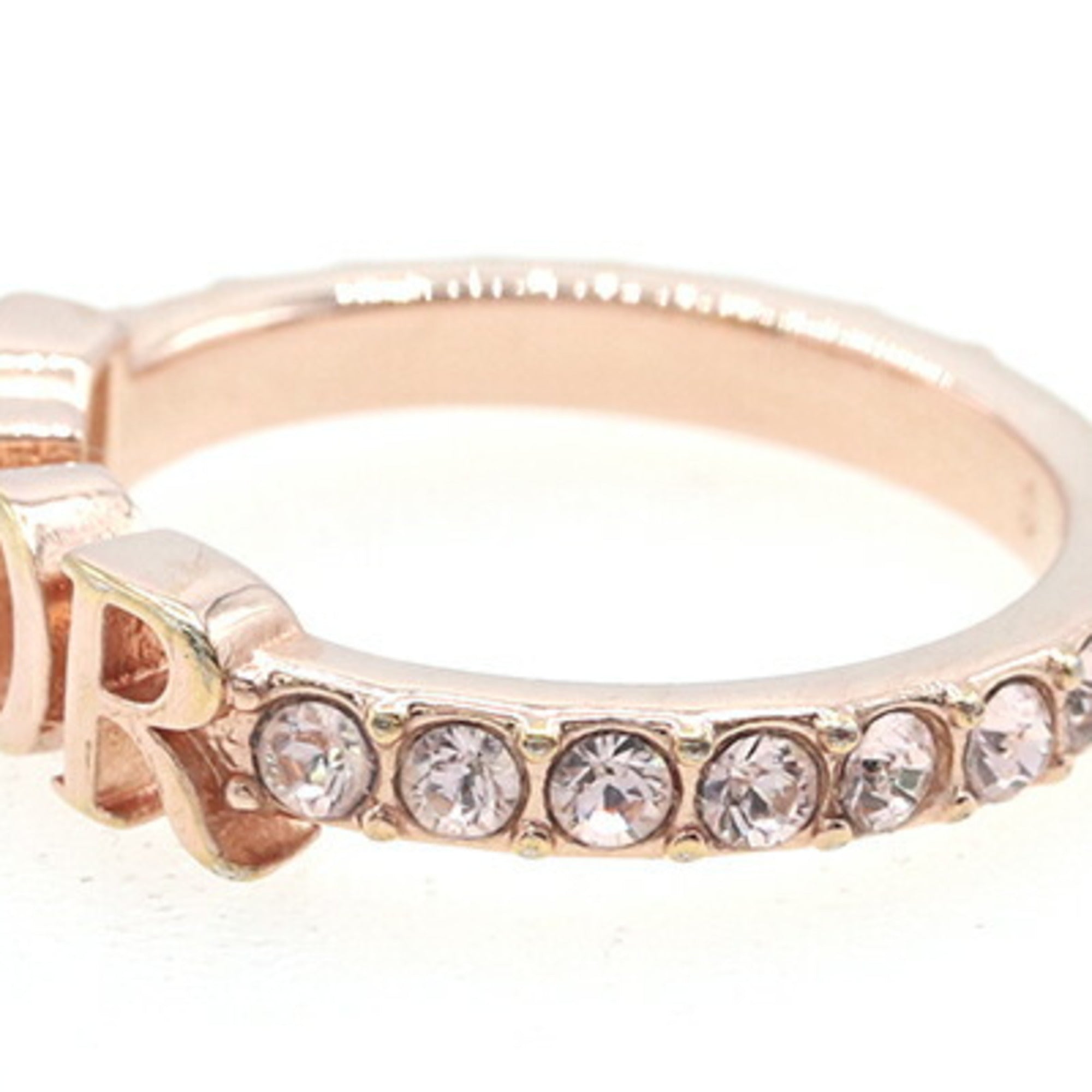 Christian Dior Pink Gold Metal Band Ring (Pre-Owned)