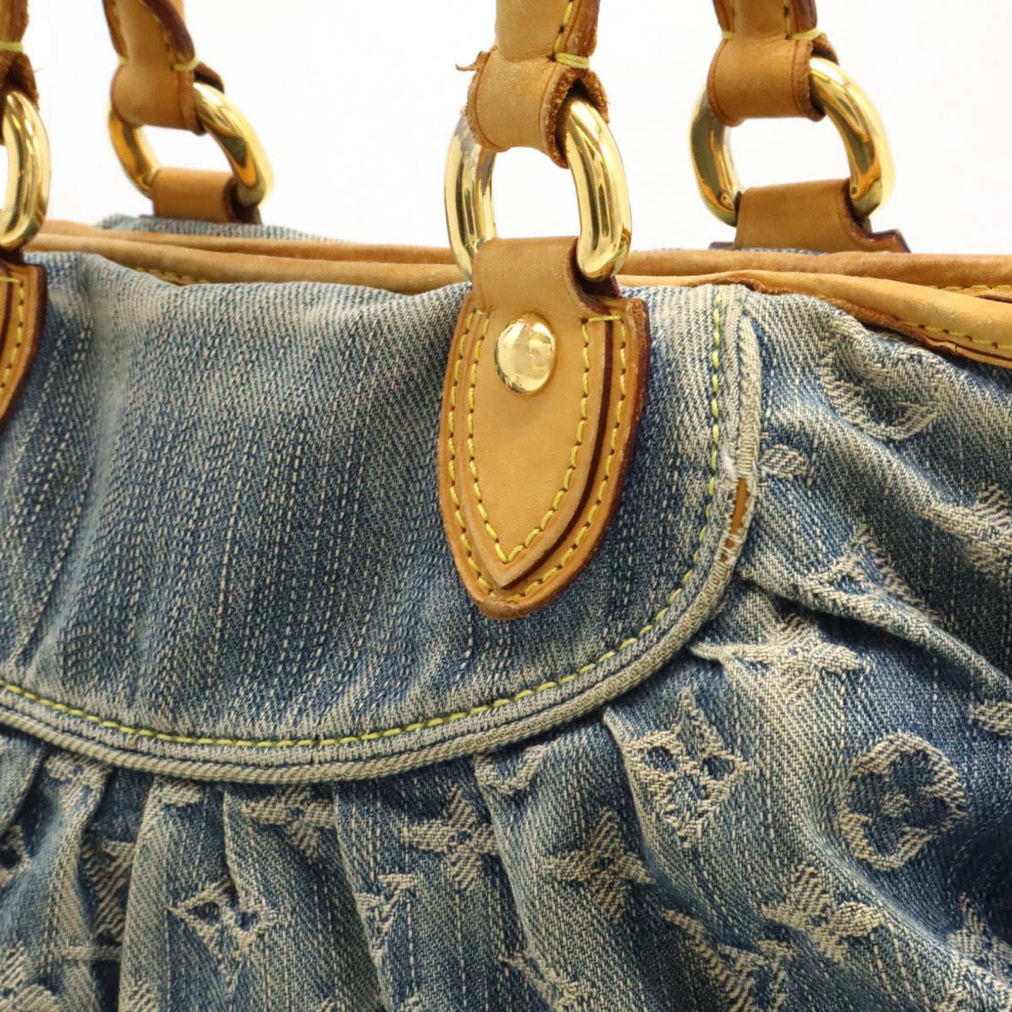 Louis Vuitton Monogram Denim Blue Monogram Denim Handbag Shoulder Bag Tote Bag (Pre-Owned)