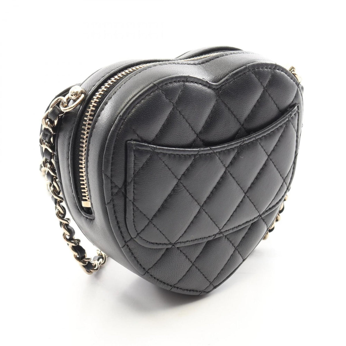 Chanel Black Leather Clutch Bag Handbag Shoulder Bag (Pre-Owned)