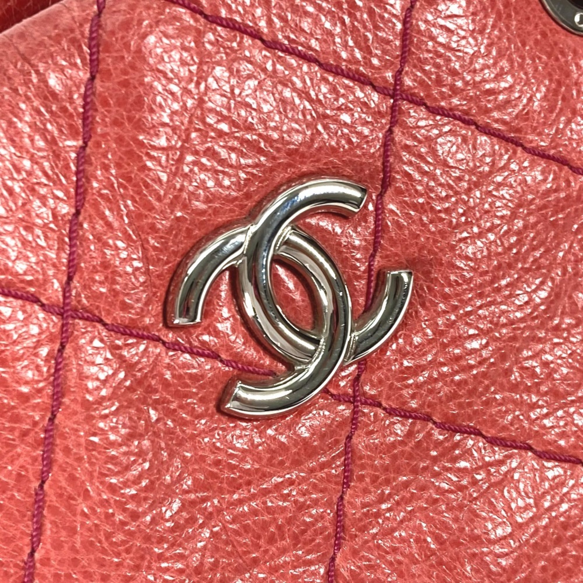 Chanel On The Road Pink Caviar Leather Shoulder Bag Tote Bag (Pre-Owned)