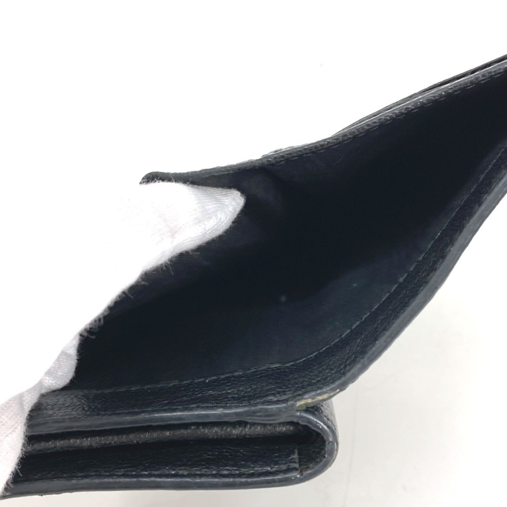 Miu Miu Black White Leather Wallet (Tri-Fold) (Pre-Owned)