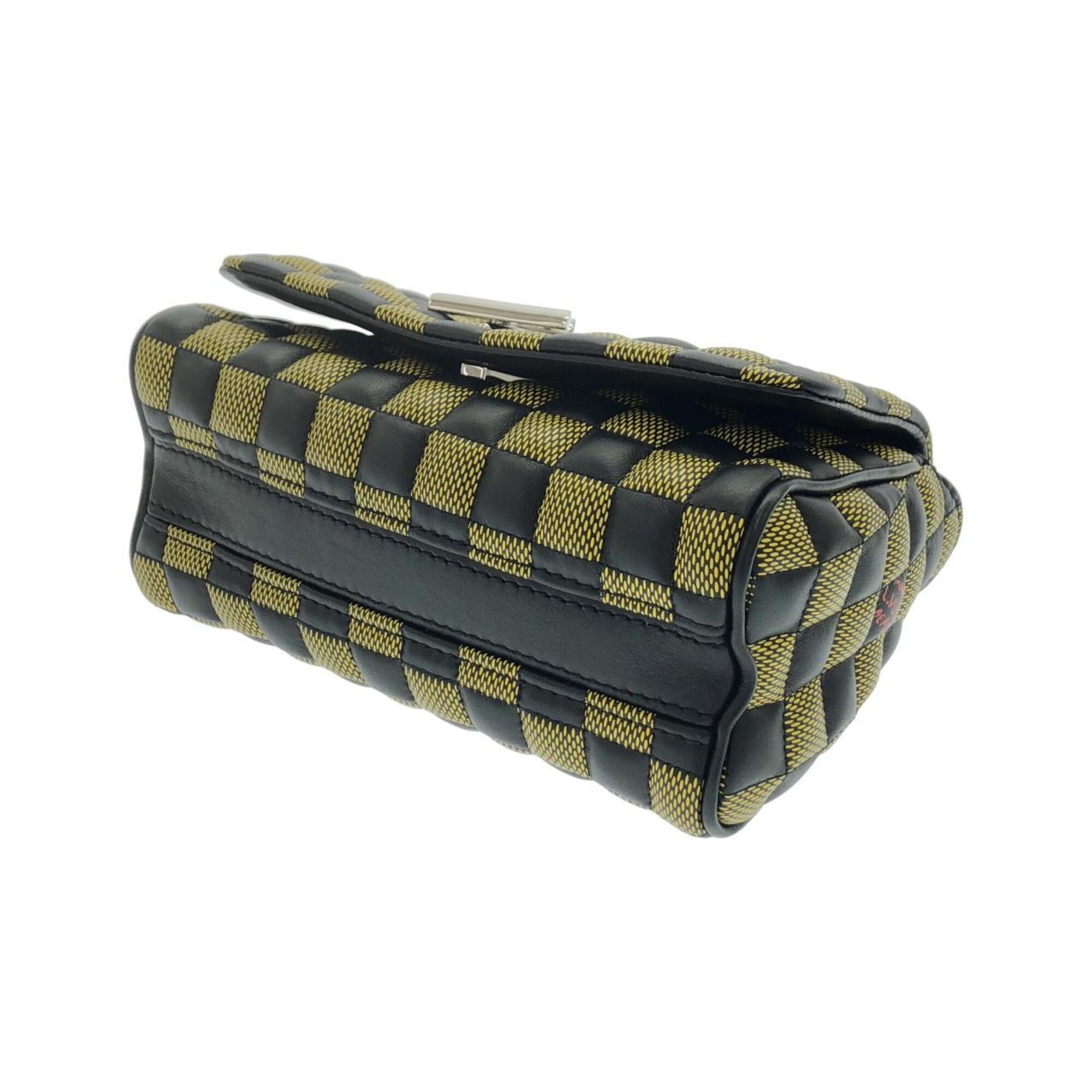Louis Vuitton Black Yellow Leather Shoulder Bag (Pre-Owned)