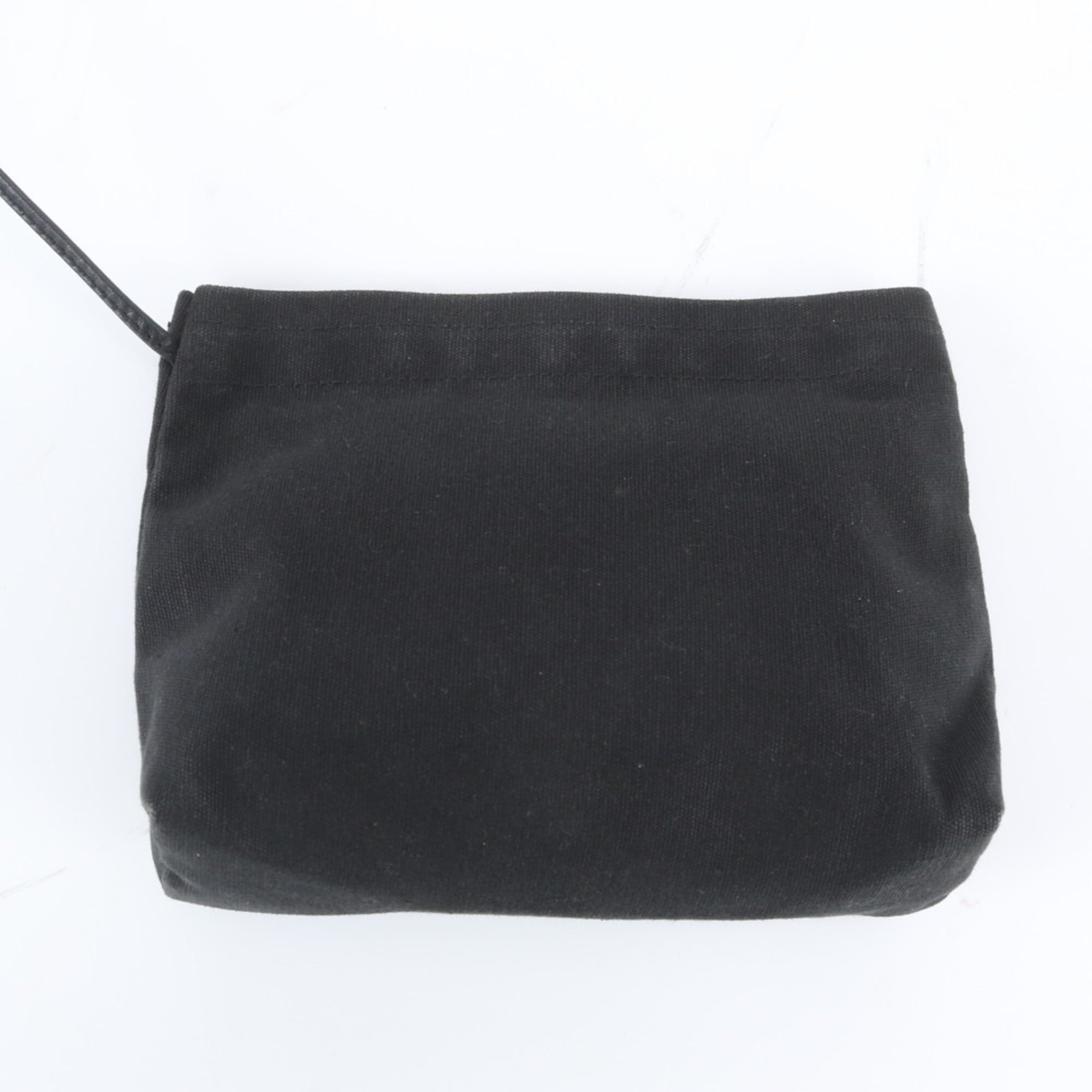 Salvatore Ferragamo Black Leather Canvas Shoulder Bag (Pre-Owned)