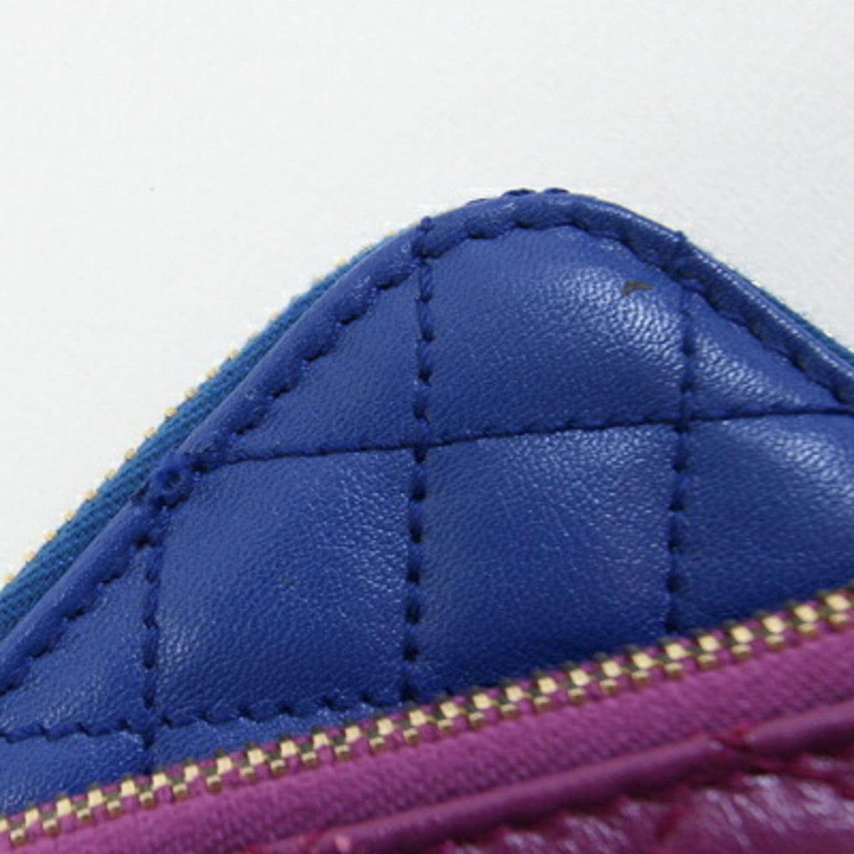 Dolce & Gabbana Blue Green Purple Leather Clutch Bag (Pre-Owned)