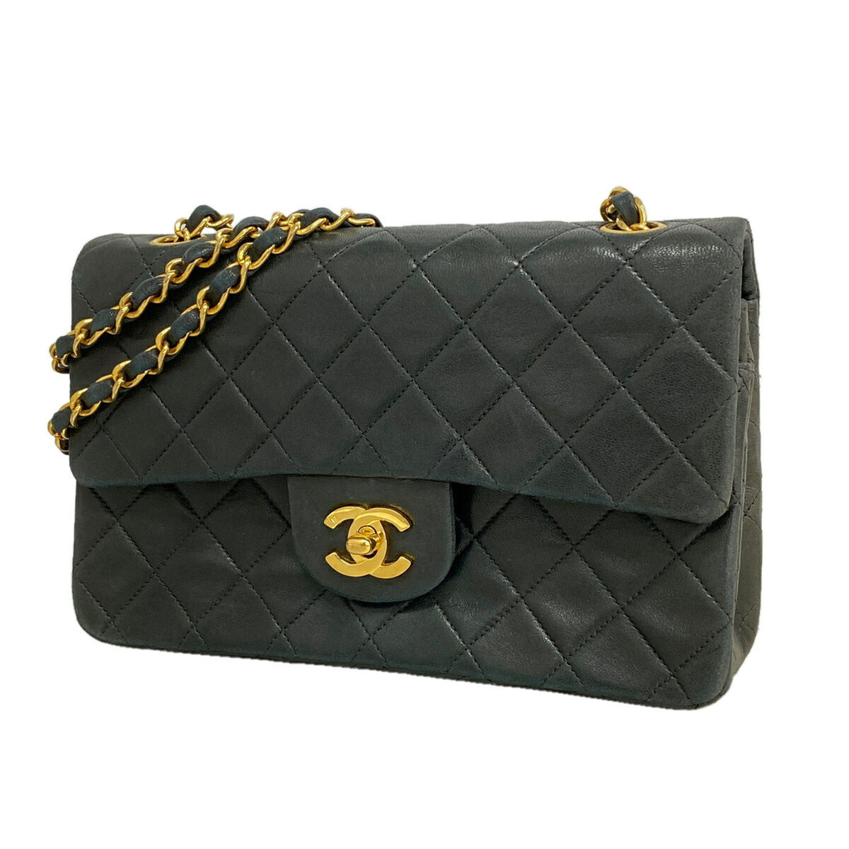 Chanel Black Leather Shoulder Bag (Pre-Owned)