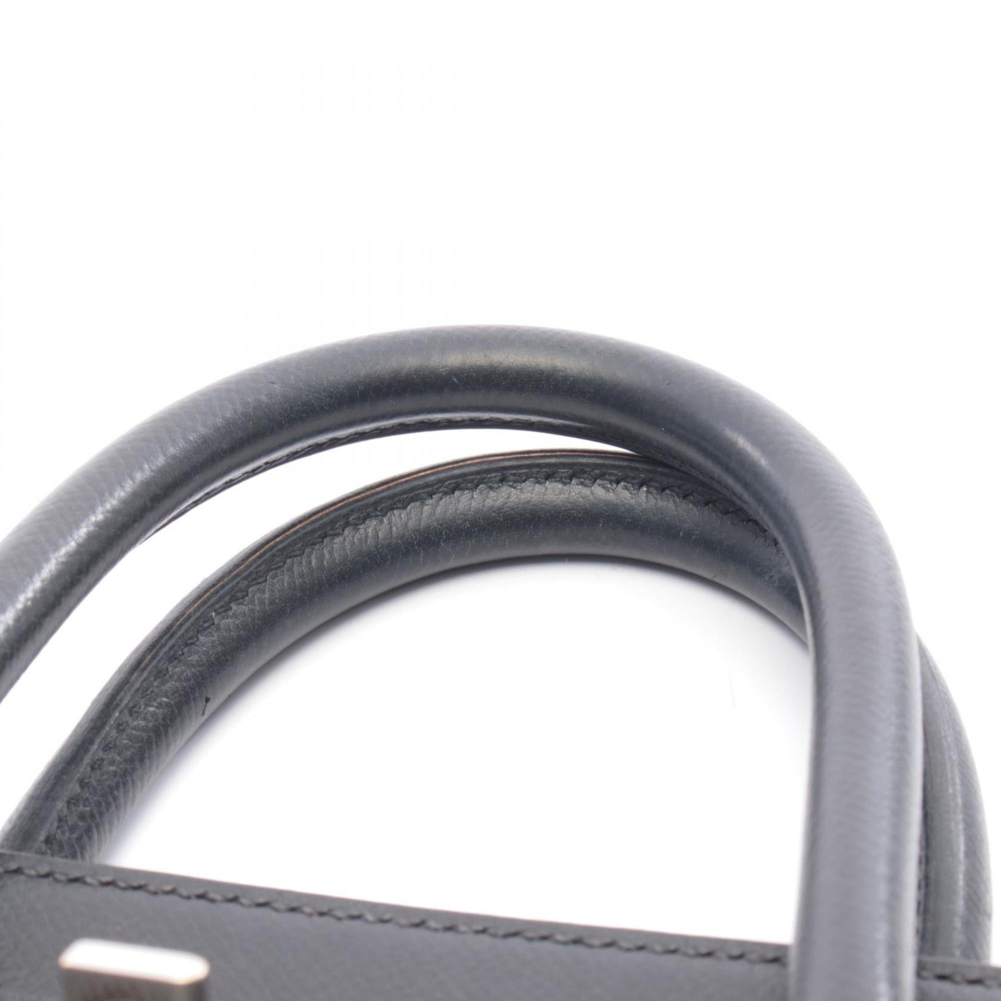 Hermes Black Leather Handbag (Pre-Owned)