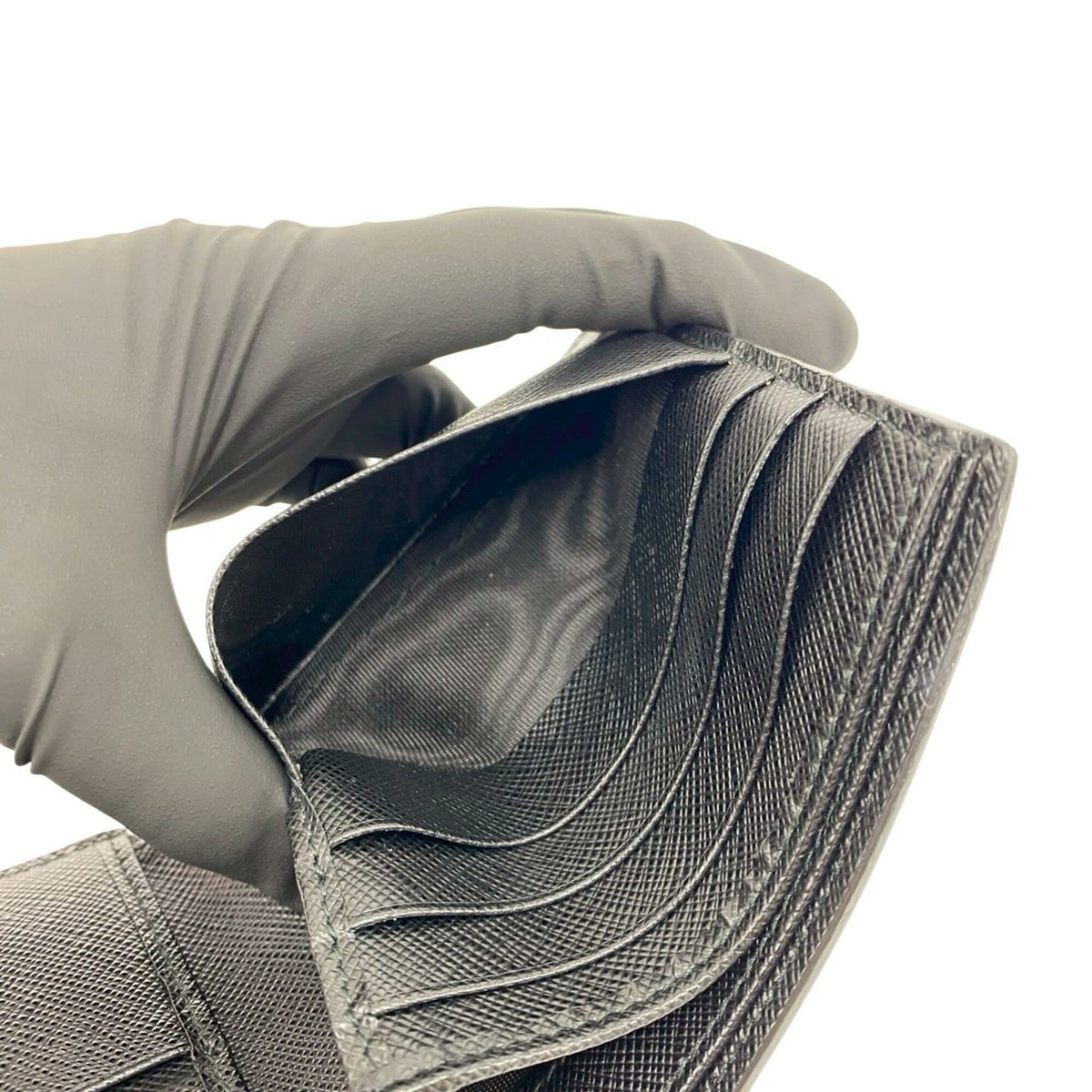 Prada Black Leather Wallet (Bi-Fold) (Pre-Owned)