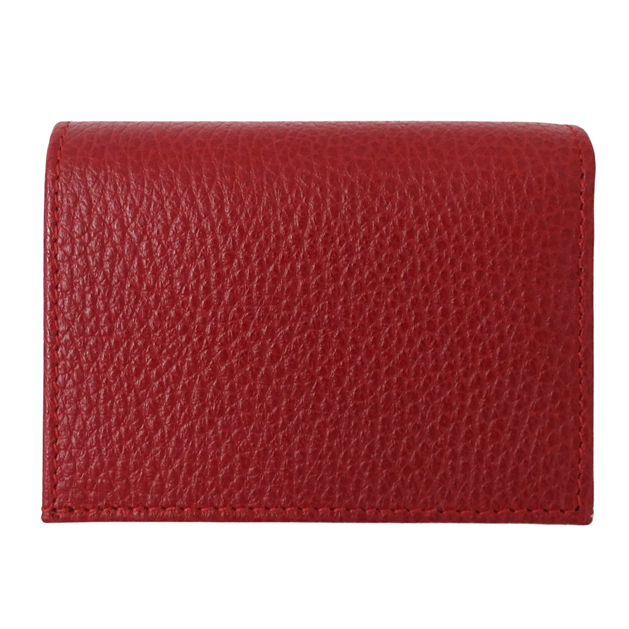 Gucci Red Color Leather Wallet (Bi-Fold) (Pre-Owned)