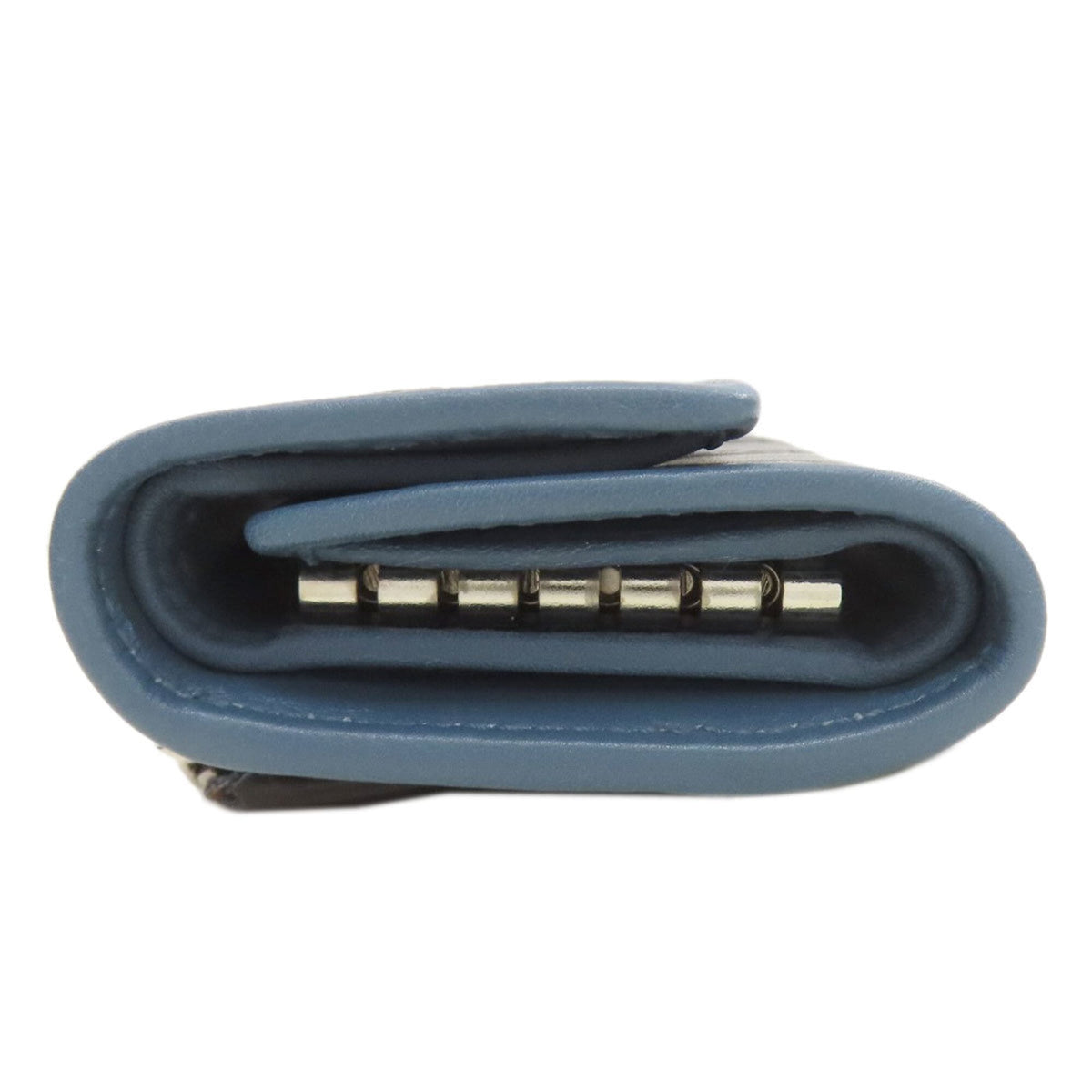 Gucci Blue Dark Brown Leather Wallet (Bi-Fold) (Pre-Owned)
