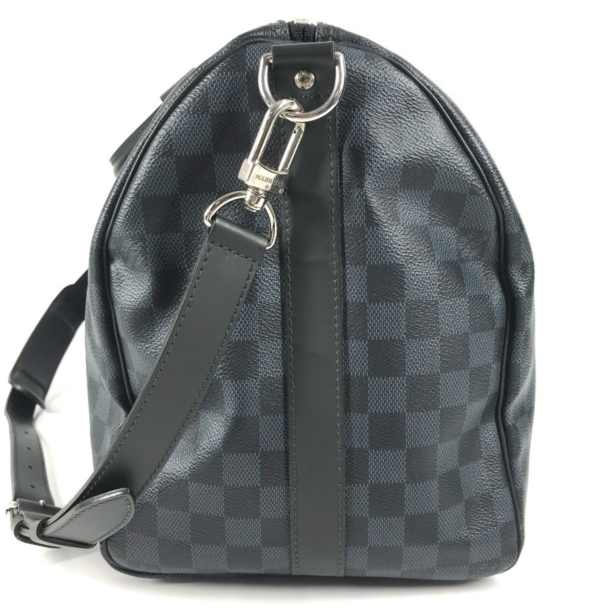 Louis Vuitton Damier Cobalt Navy Canvas Boston Bag Shoulder Bag (Pre-Owned)