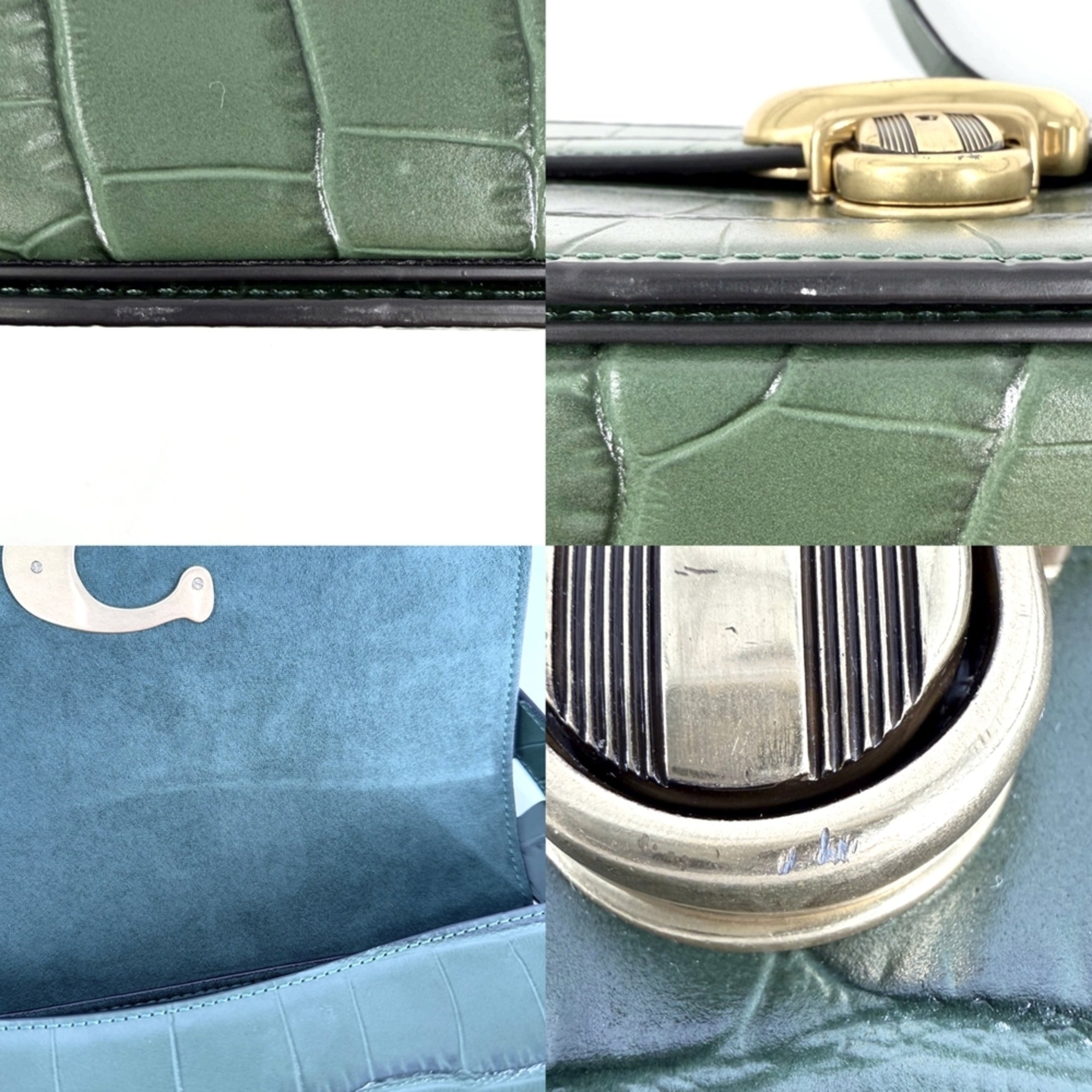 Coach Green Leather Shoulder Bag (Pre-Owned)