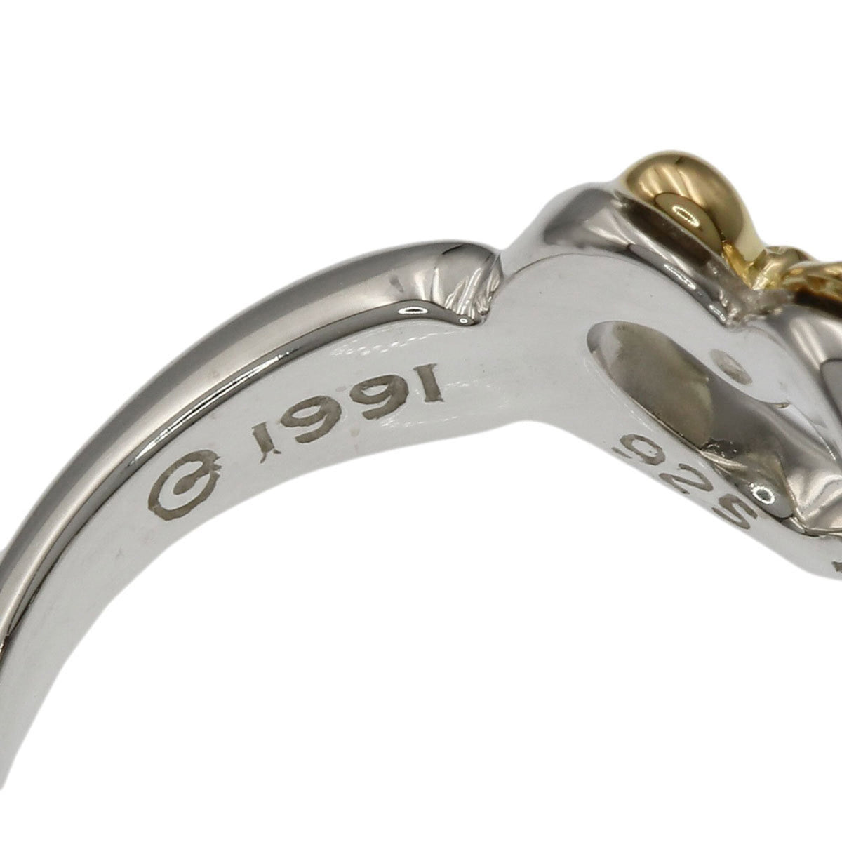 Tiffany Yellow Gold (18K) Silver Band Ring (Pre-Owned)