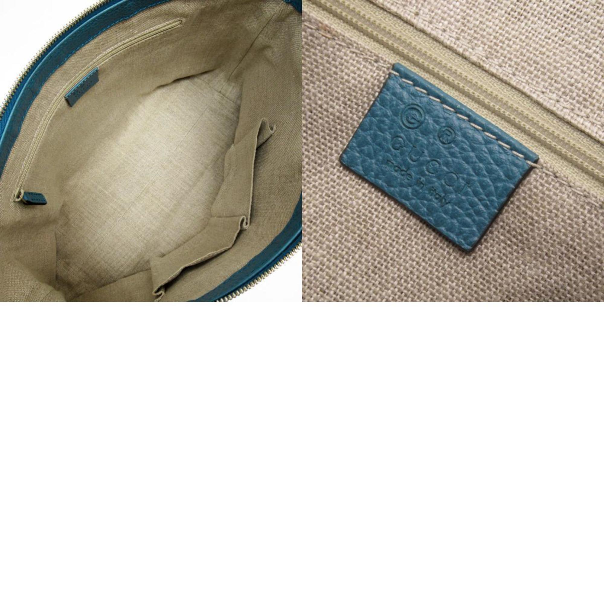 Gucci Green Leather Handbag Shoulder Bag (Pre-Owned)