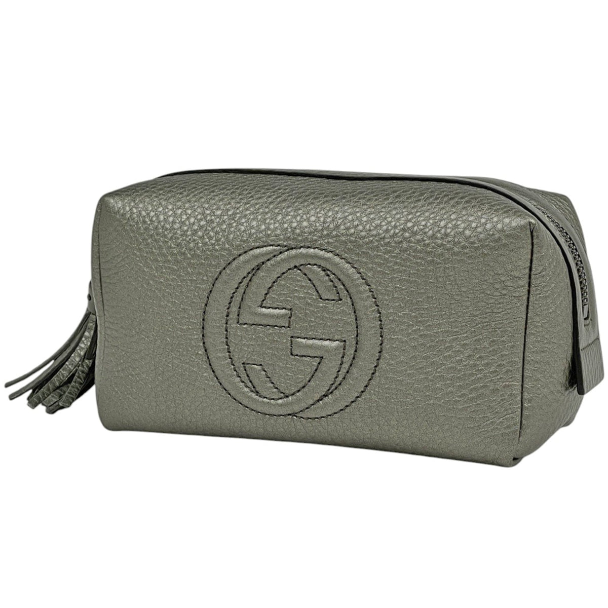 Gucci Soho Beige Leather Pouch (Pre-Owned)