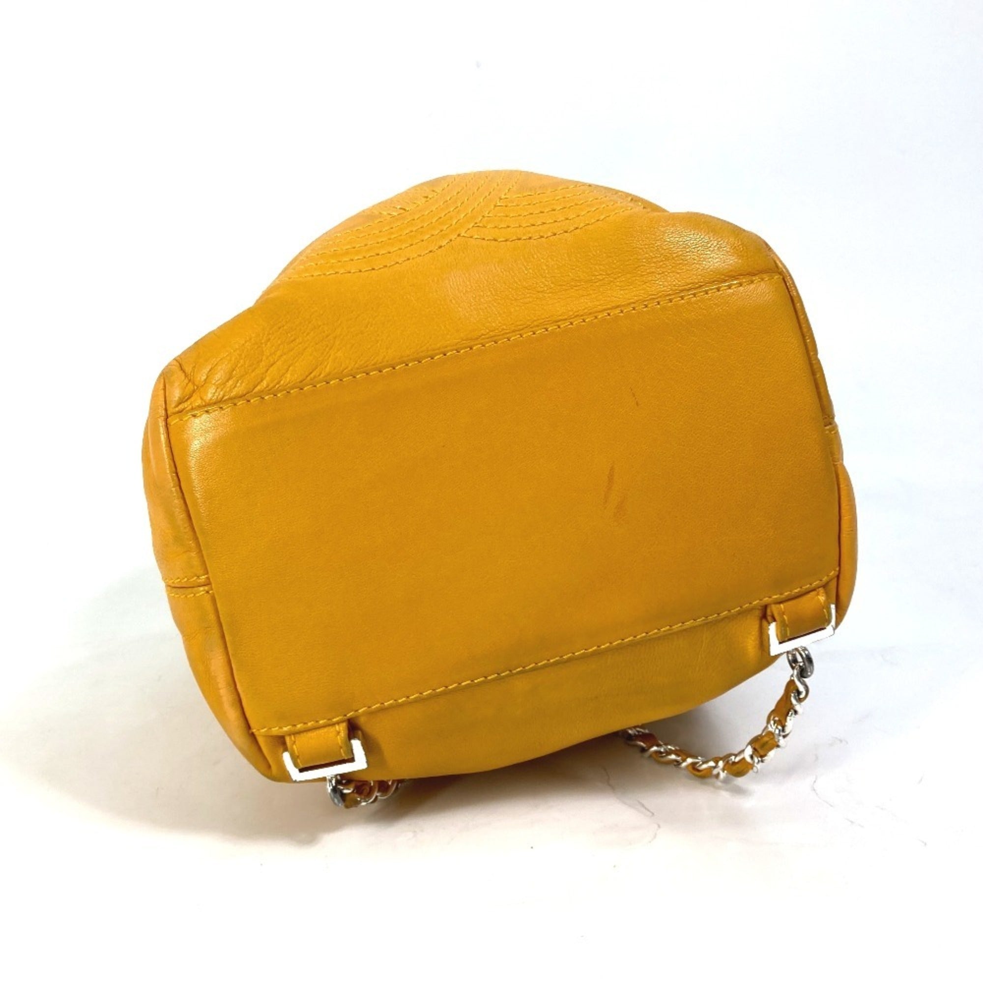 Chanel Yellow Leather Backpack (Pre-Owned)