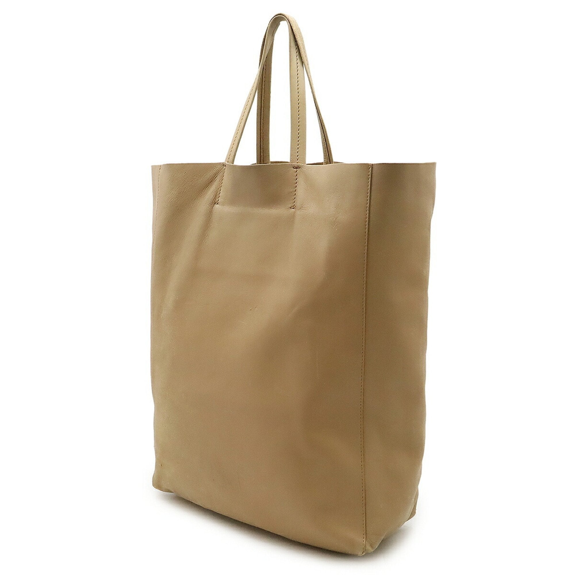 Celine Beige Leather Shoulder Bag Tote Bag (Pre-Owned)