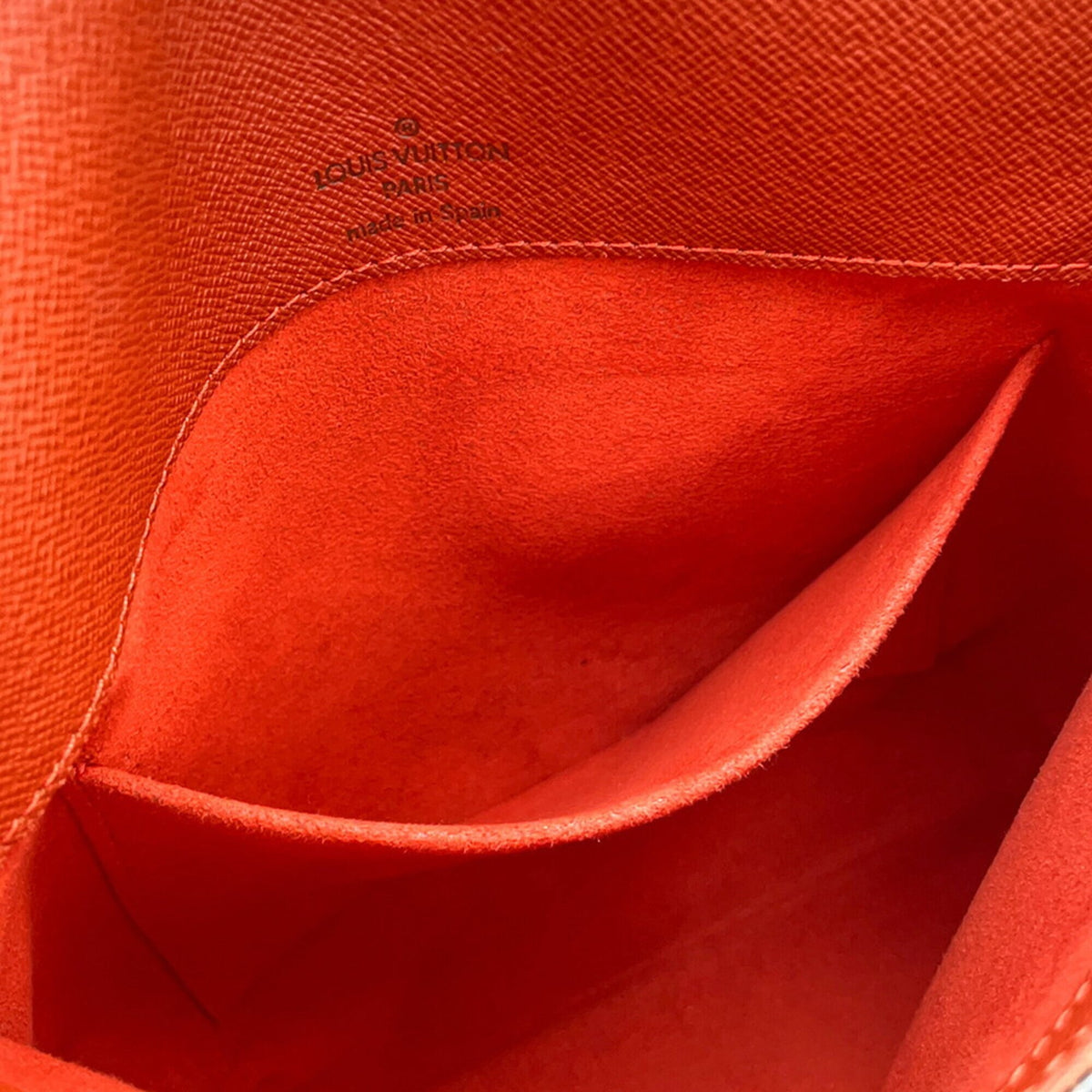 Louis Vuitton Damier Damier Canvas Ebene Orange Shoulder Bag (Pre-Owned)