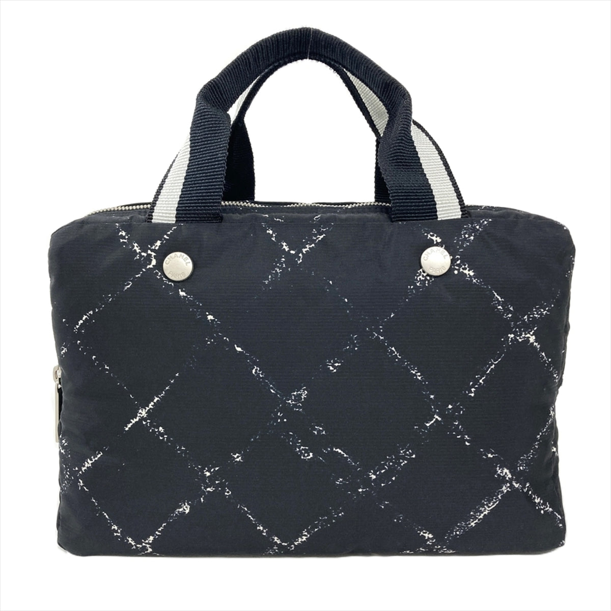 Chanel New Travel Line Black Nylon Handbag (Pre-Owned)