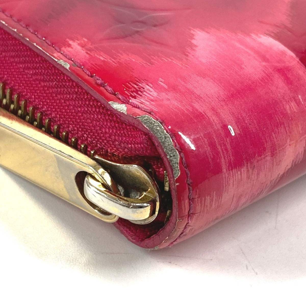 Louis Vuitton Pink Patent Leather Long Wallet (Bi-Fold) (Pre-Owned)