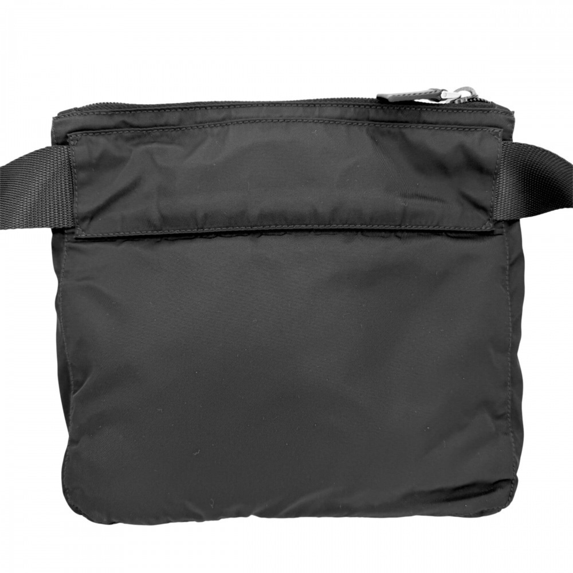 Prada Black Nylon Leather Fanny Pack Pouch Sling Bag (Pre-Owned)