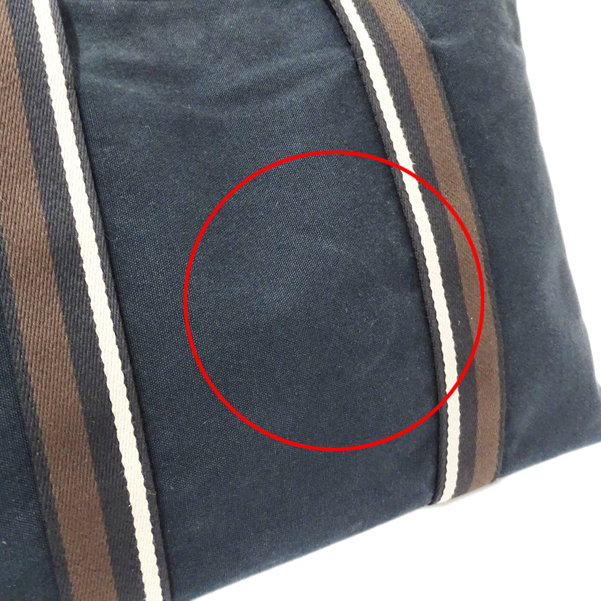 Hermes Black Canvas Handbag Tote Bag (Pre-Owned)