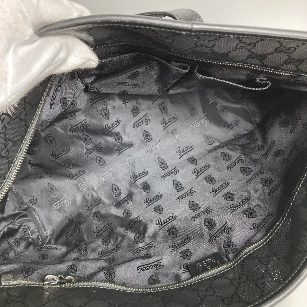Gucci Black Gg Imprimé Shoulder Bag Tote Bag (Pre-Owned)