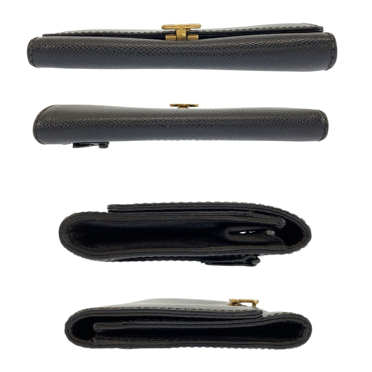 Chanel Black Leather Wallet (Bi-Fold) (Pre-Owned)