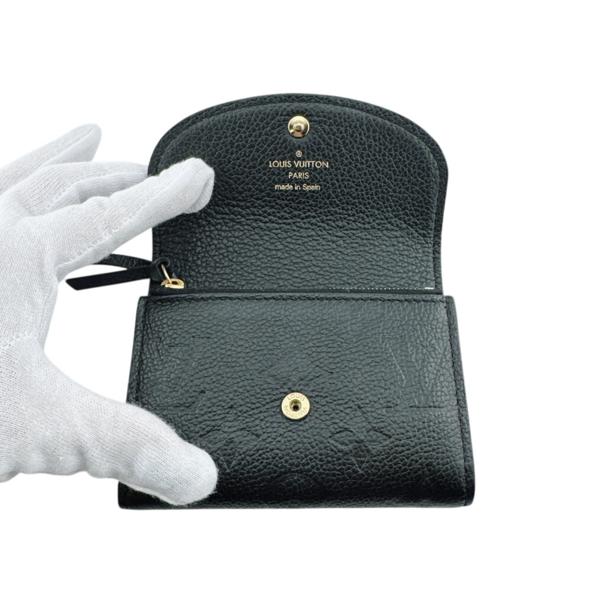 Louis Vuitton Monogram Empreinte Noir Leather Long Wallet (Bi-Fold) (Pre-Owned)