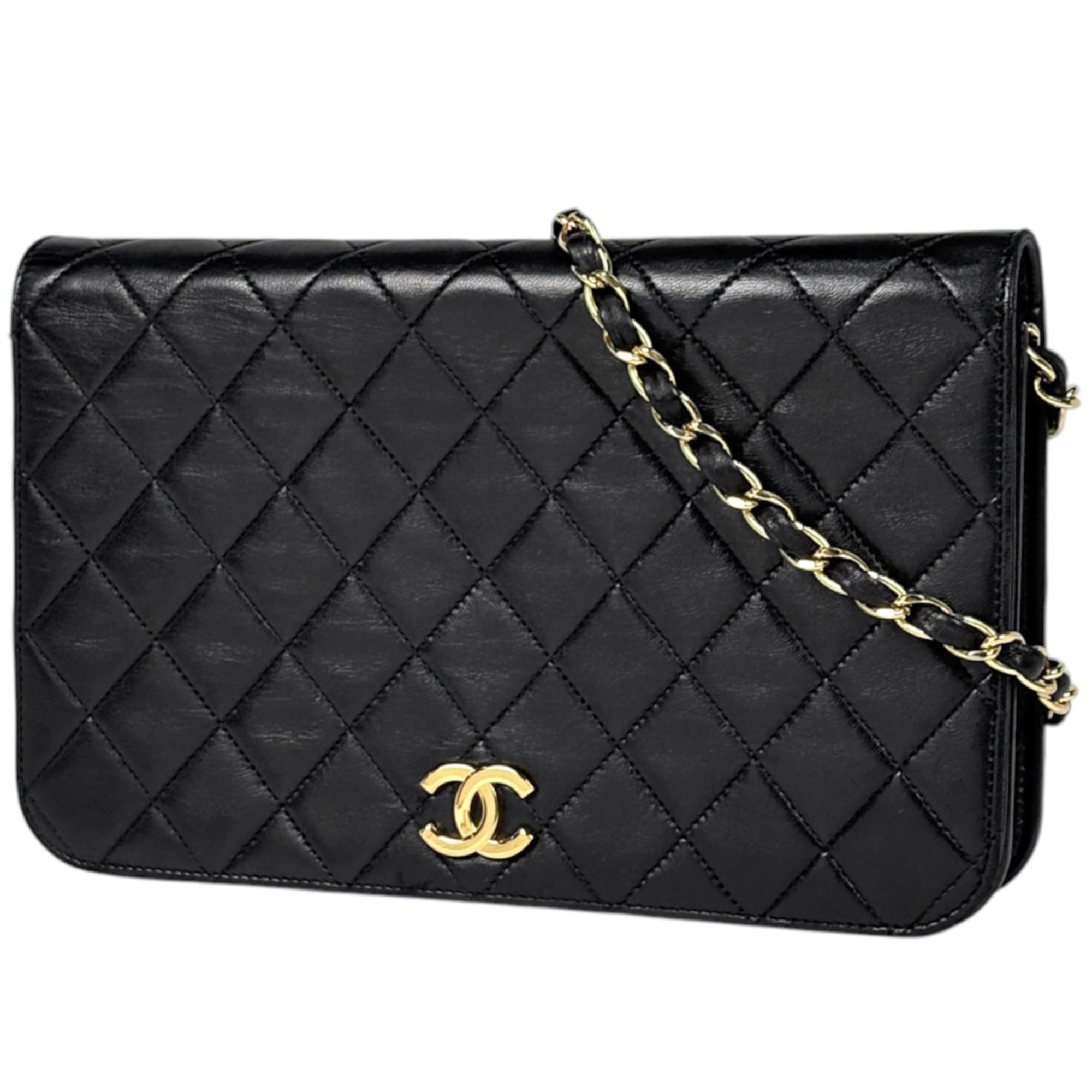 Chanel Black Leather Shoulder Bag (Pre-Owned)