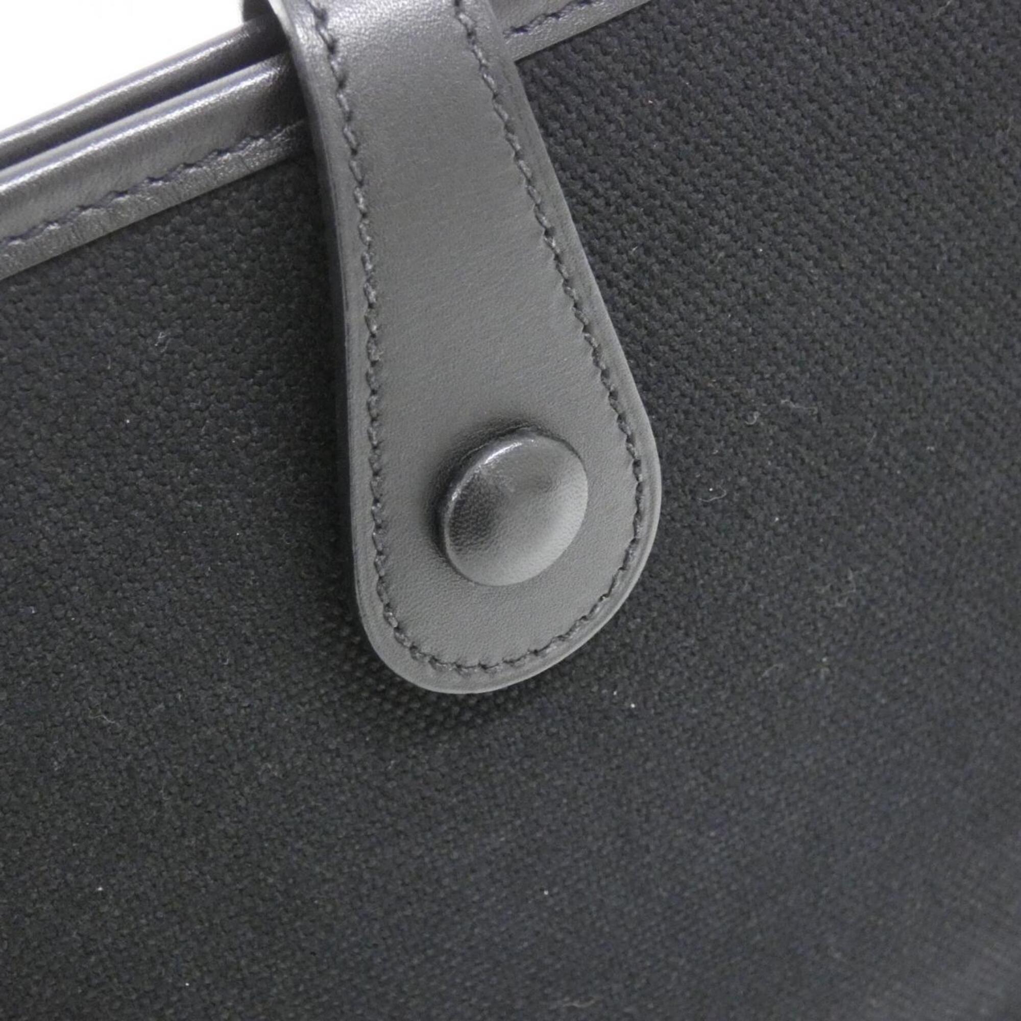 Hermes Black Canvas Shoulder Bag (Pre-Owned)