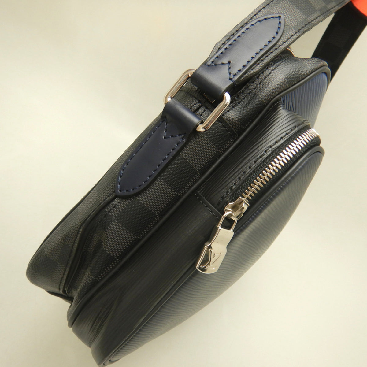 Louis Vuitton Blue Oxford Navy Blue Damier Canvas Epi Leather Shoulder Bag (Pre-Owned)