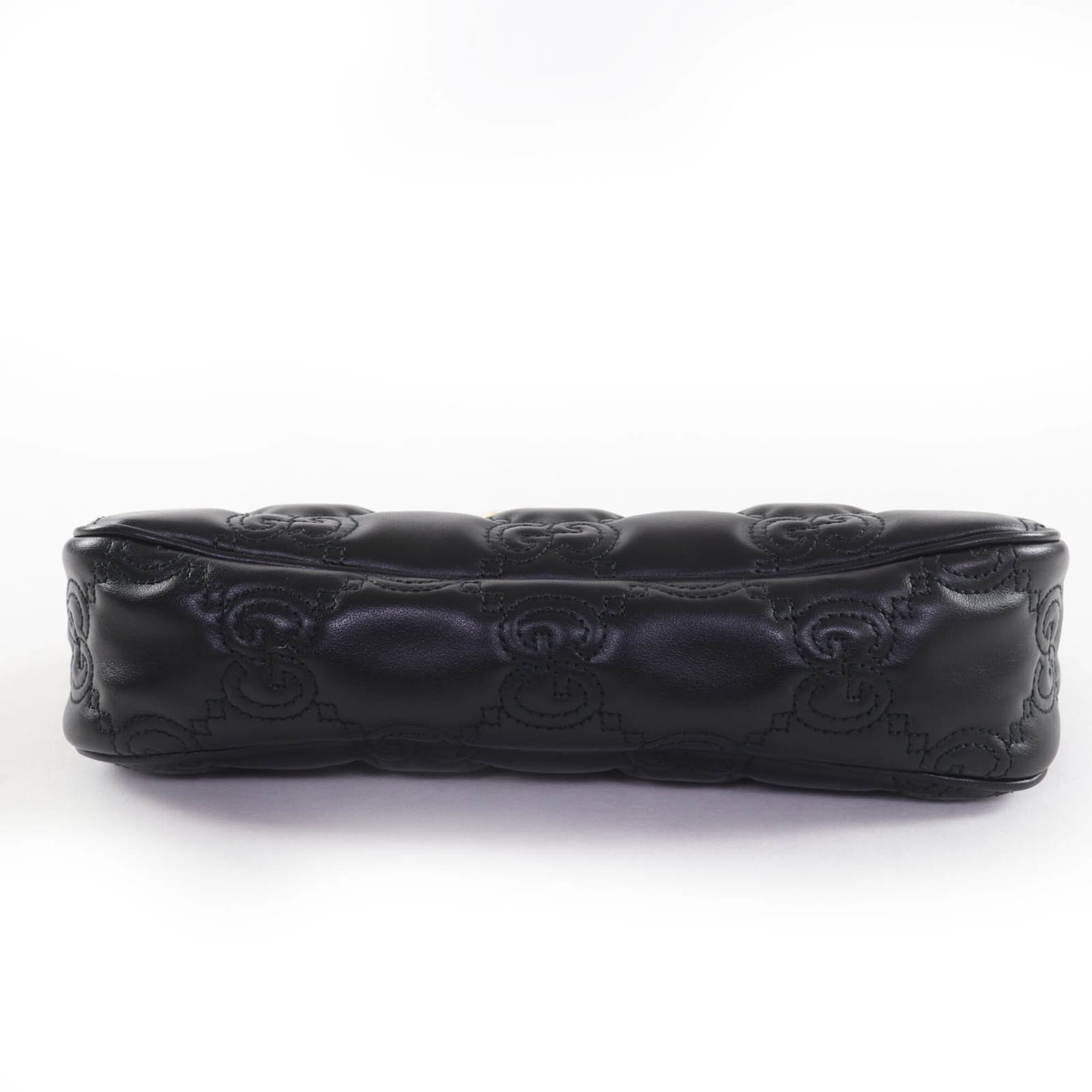 Gucci Black Leather Handbag Shoulder Bag (Pre-Owned)