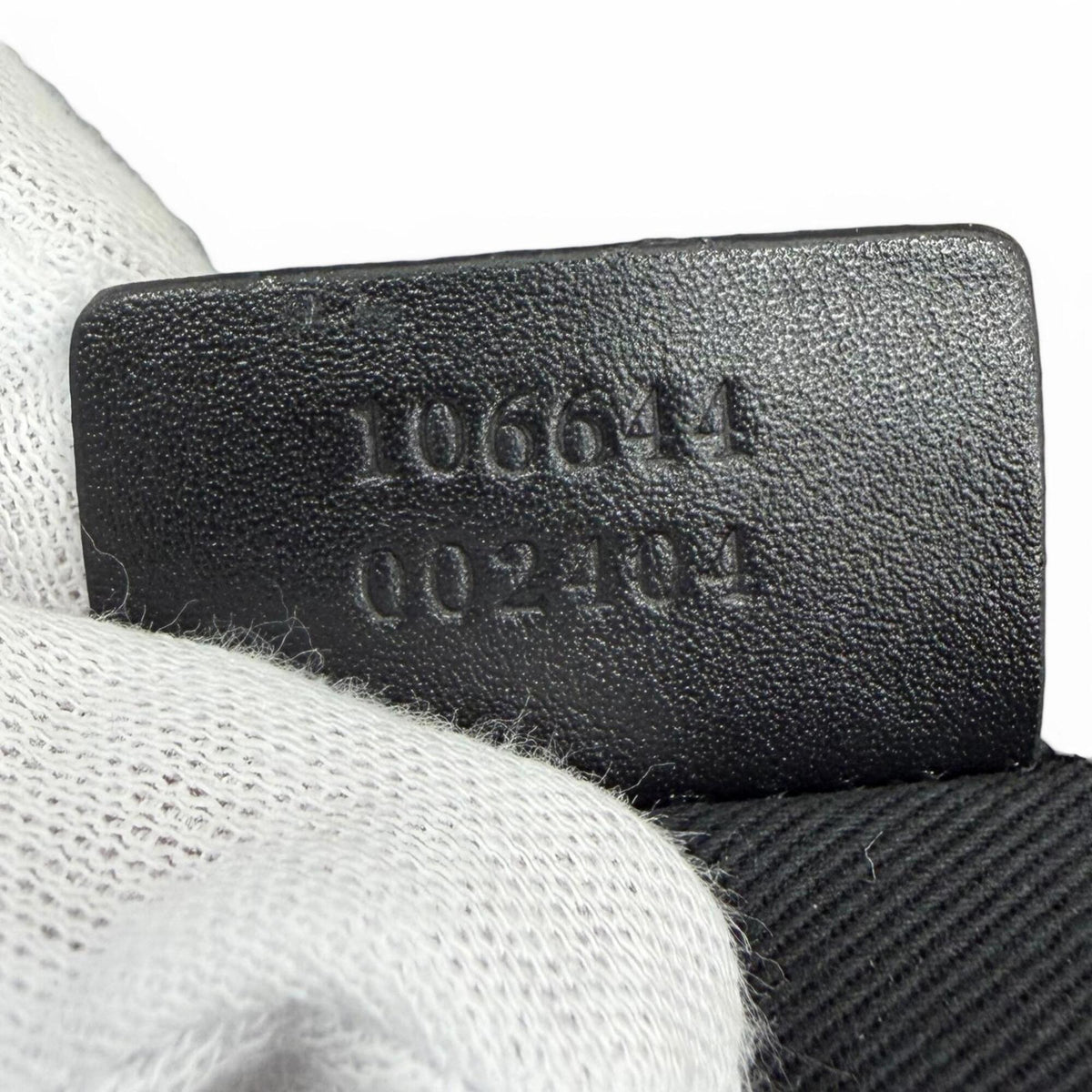 Gucci Black Gg Canvas Leather Handbag Pouch (Pre-Owned)