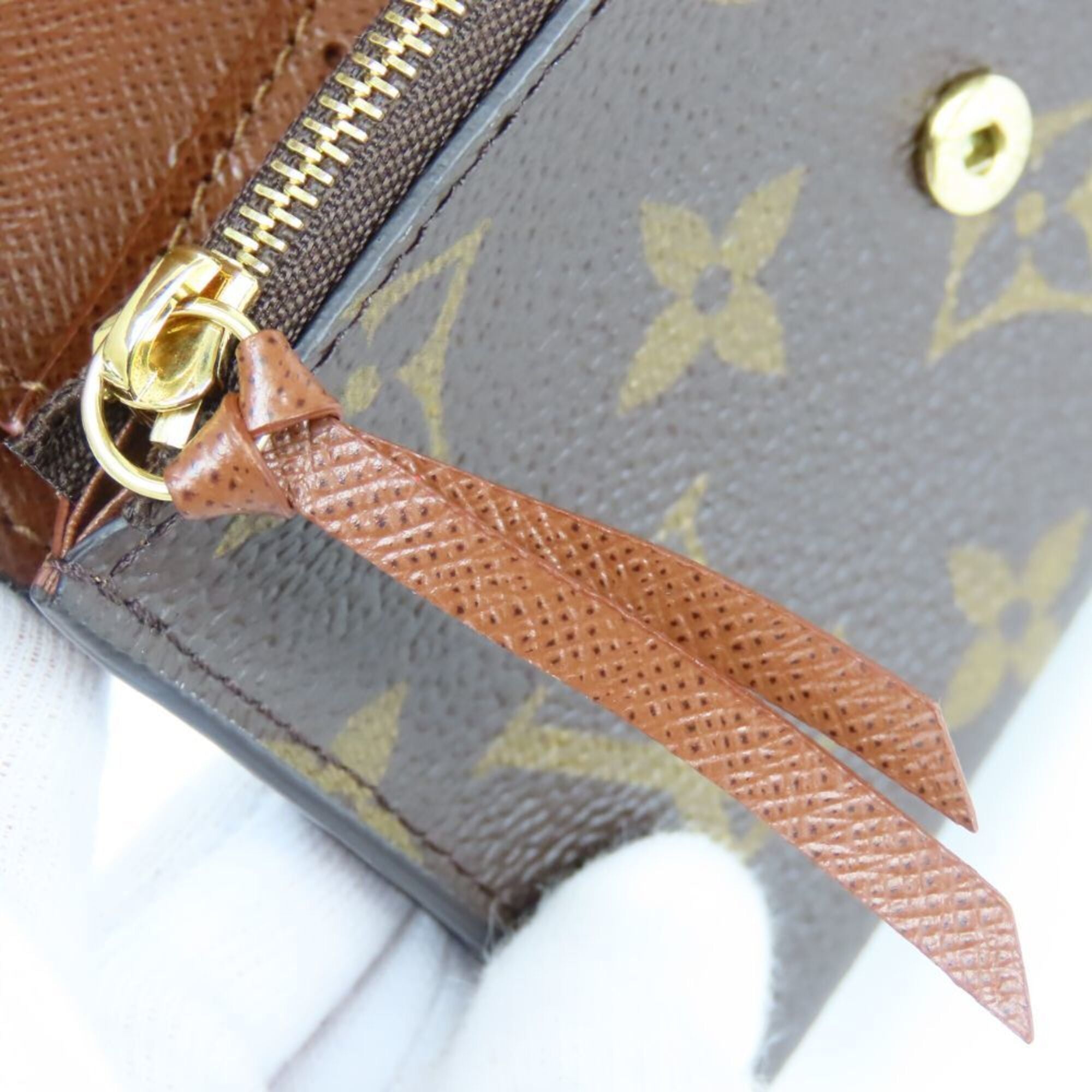 Louis Vuitton Brown Monogram Wallet (Tri-Fold) (Pre-Owned)