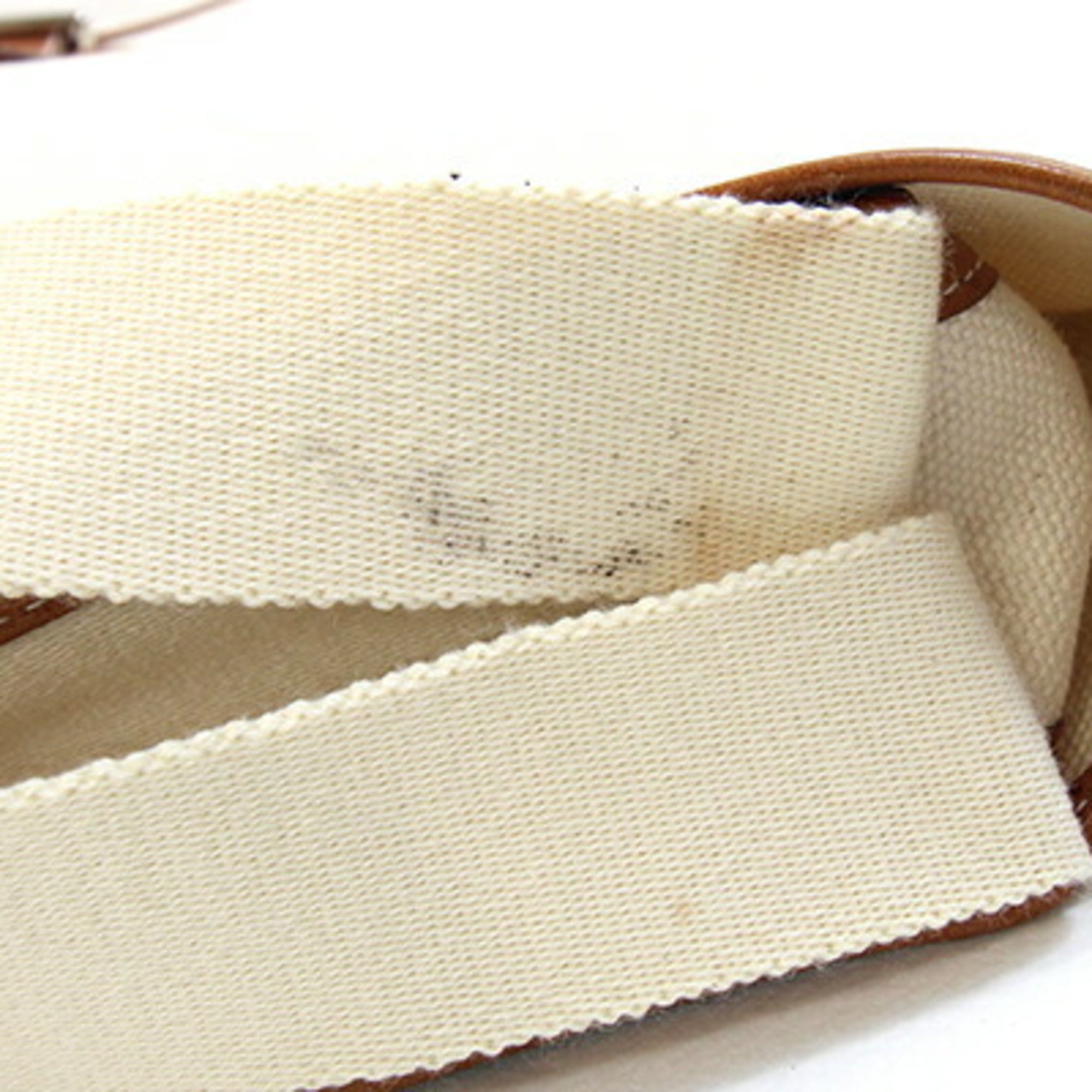 Hermes Buenaventura Brown Natural Leather Handbag Shoulder Bag (Pre-Owned)
