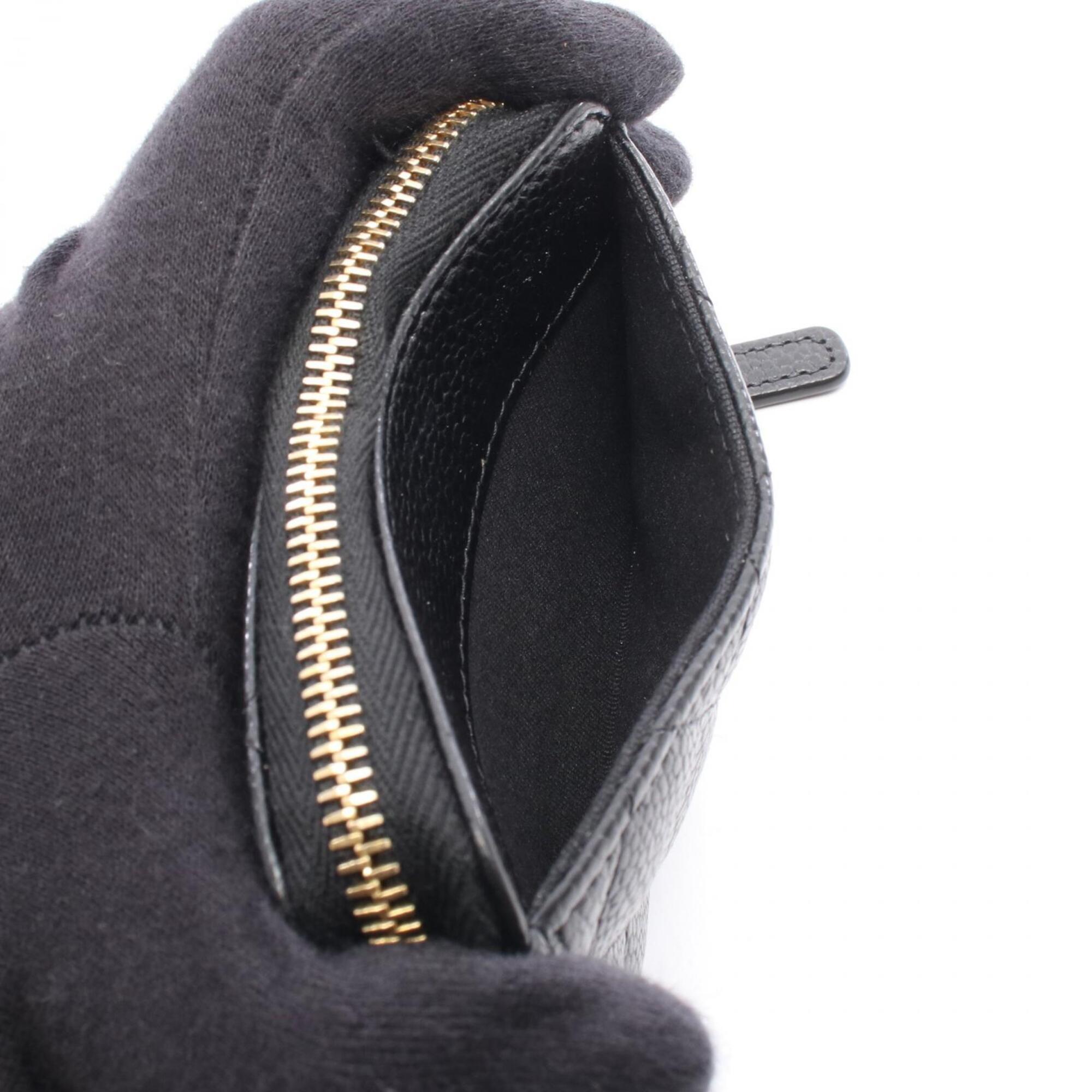 Chanel Black Grained Calfskin Coin Purse/Coin Case (Pre-Owned)