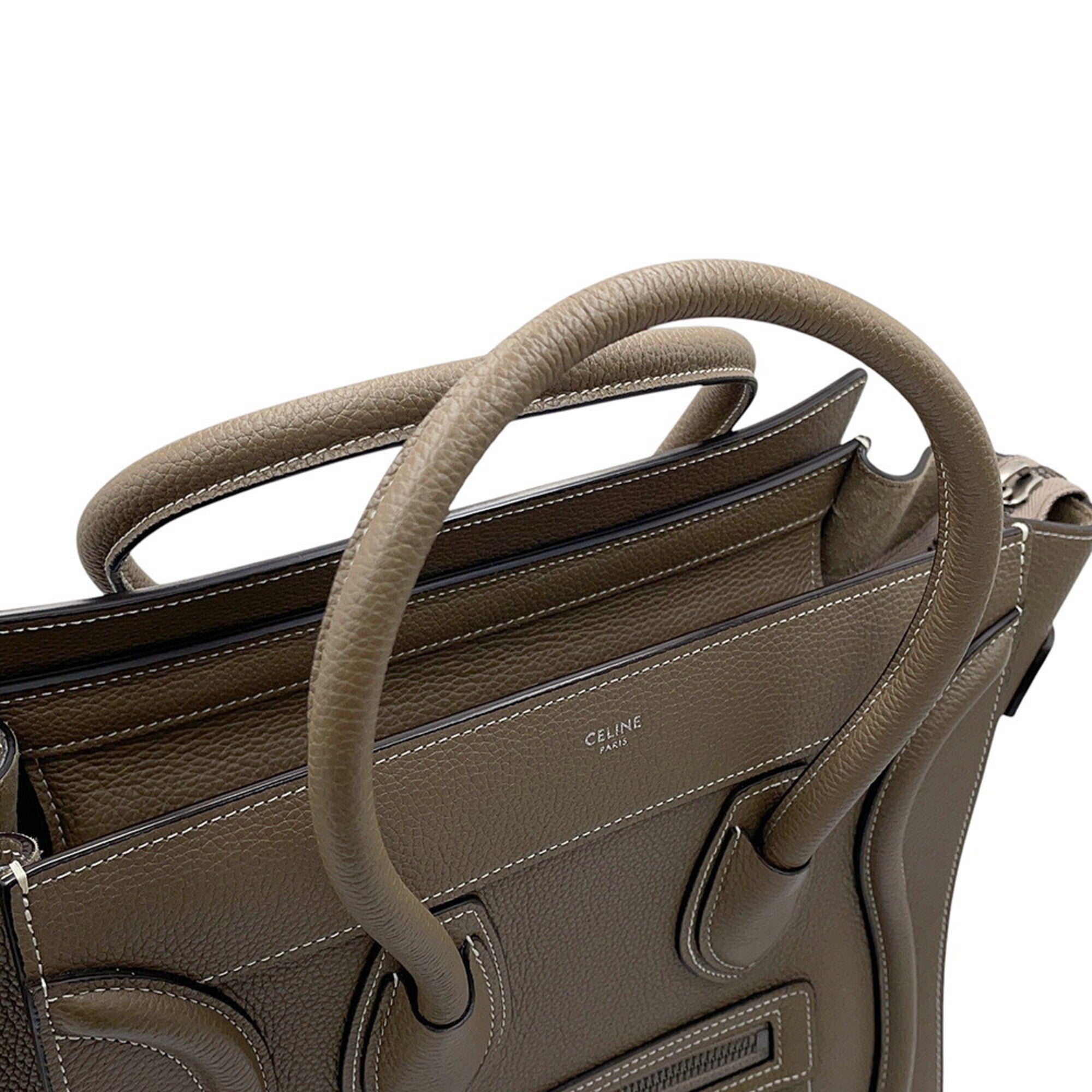 Celine Grayish Leather Handbag (Pre-Owned)