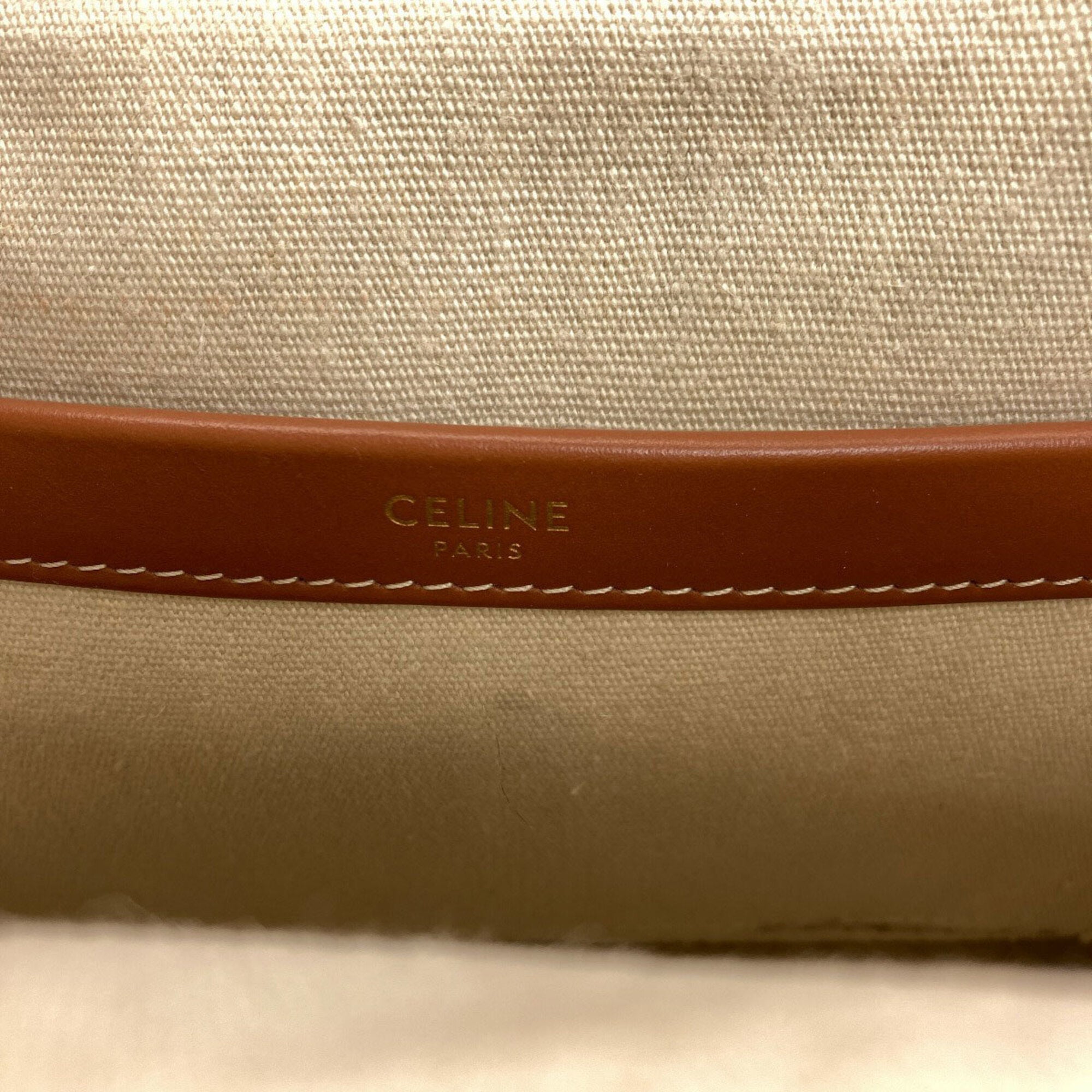 Celine Beige Canvas Handbag (Pre-Owned)
