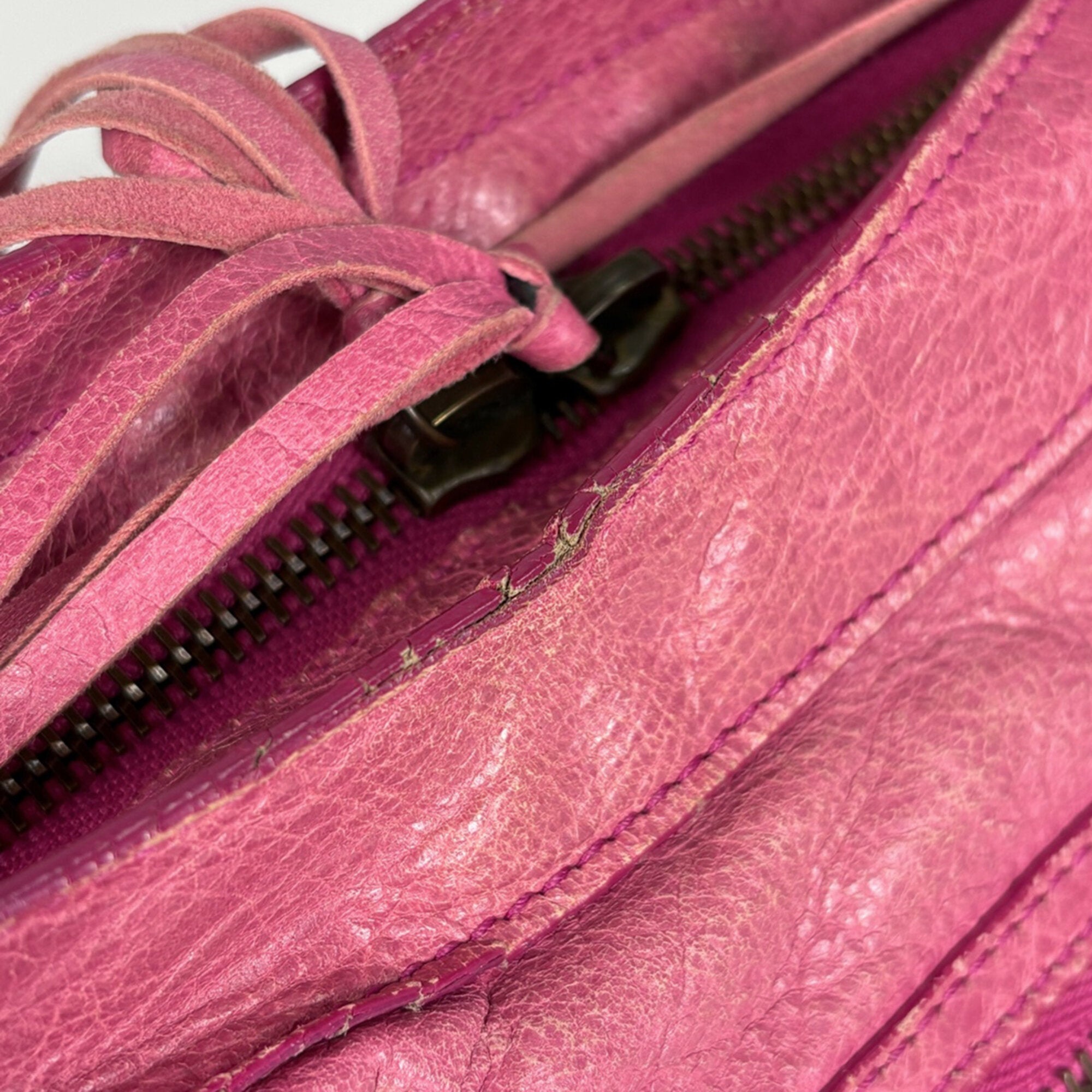 Balenciaga Pink Leather Handbag Shoulder Bag (Pre-Owned)
