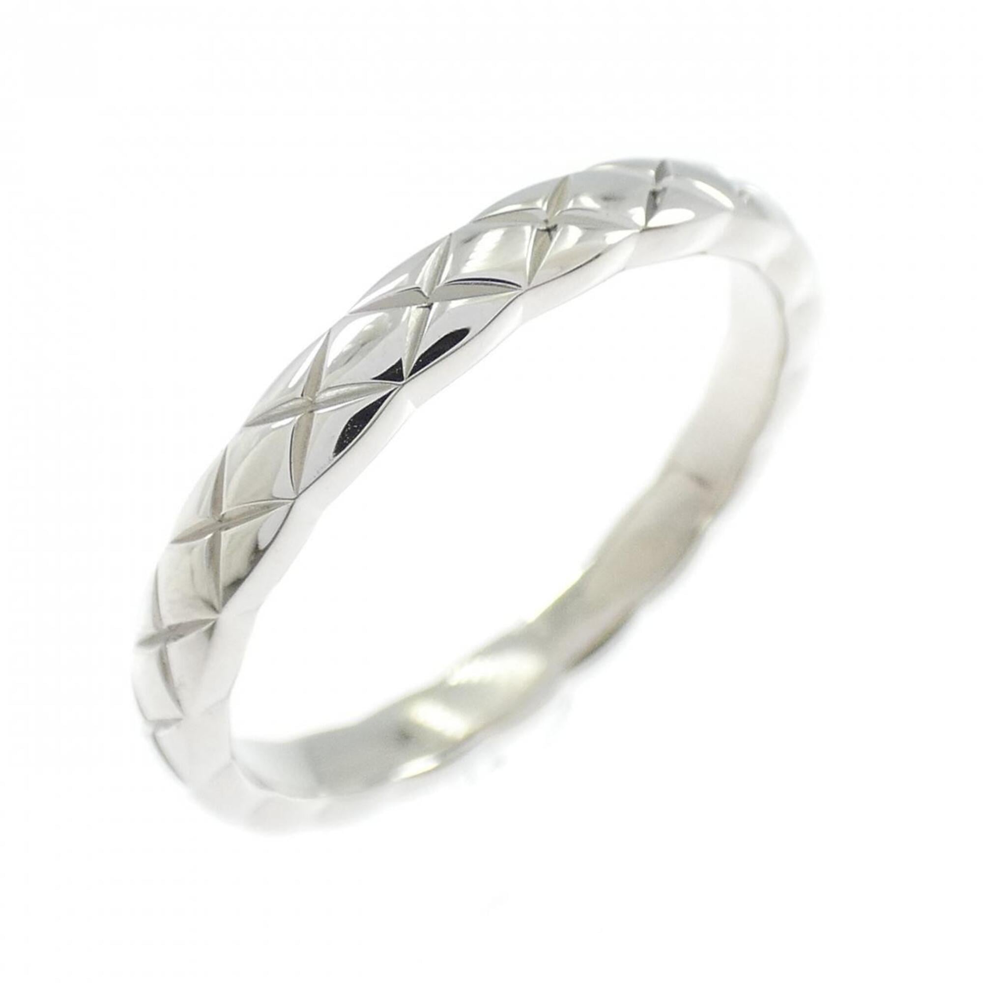 Chanel Platinum 950 Band Ring (Pre-Owned)